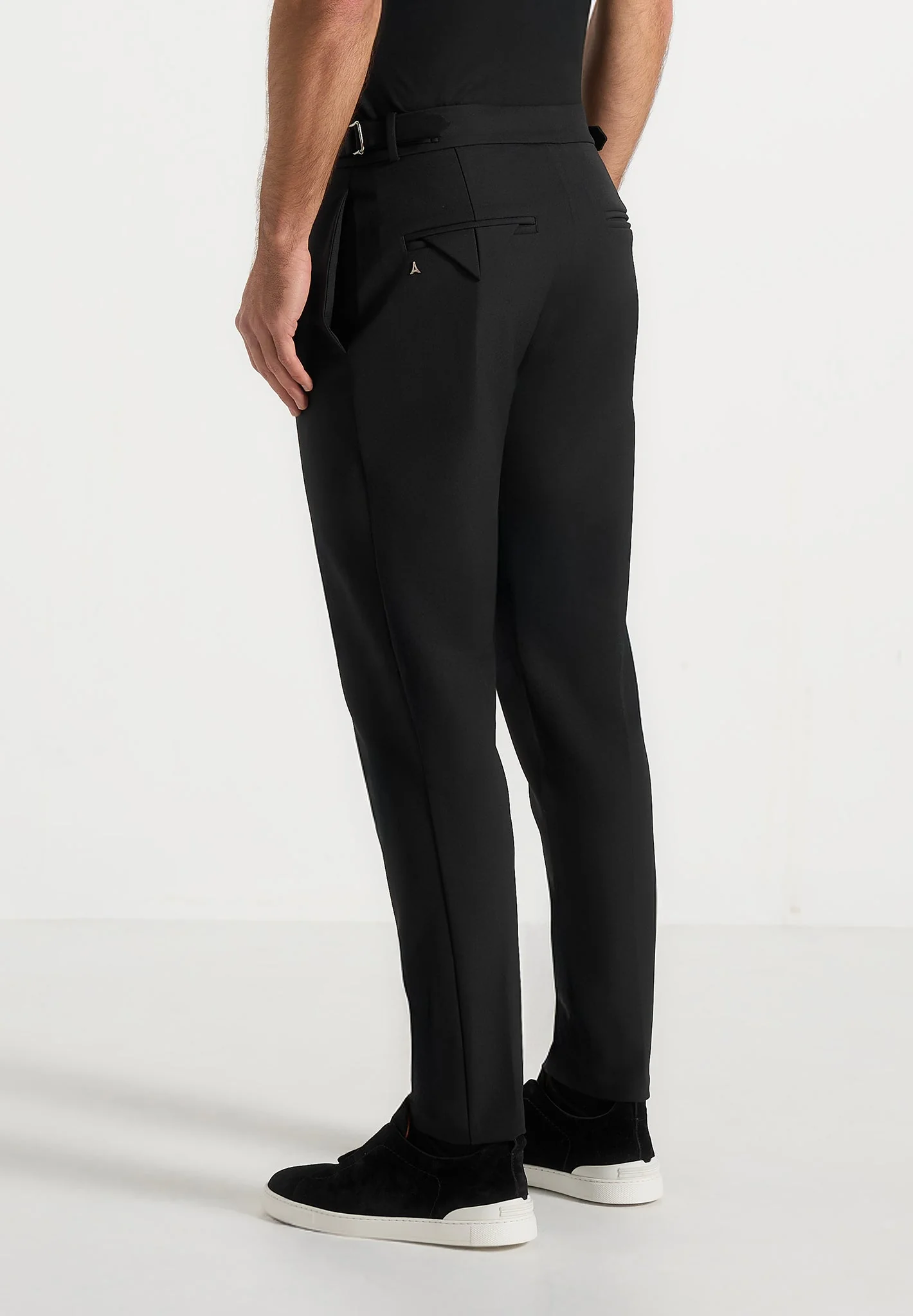 Aiden - Slim Fit Stretch Trousers - Black - Image 5