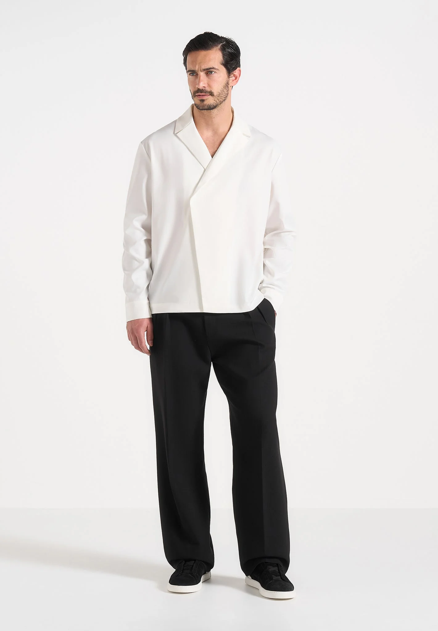 Alban - Double Breasted Shirt - White