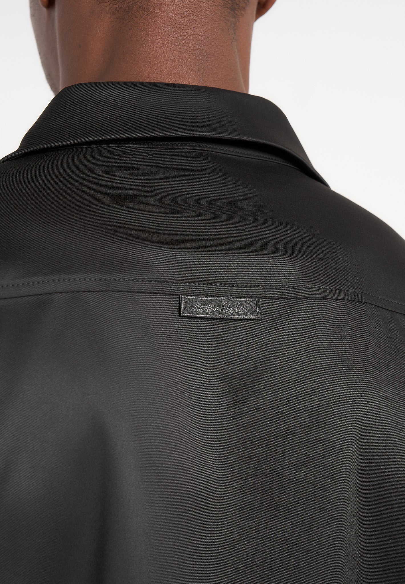 Alban - Satin Double Breasted Shirt - Black - Image 3