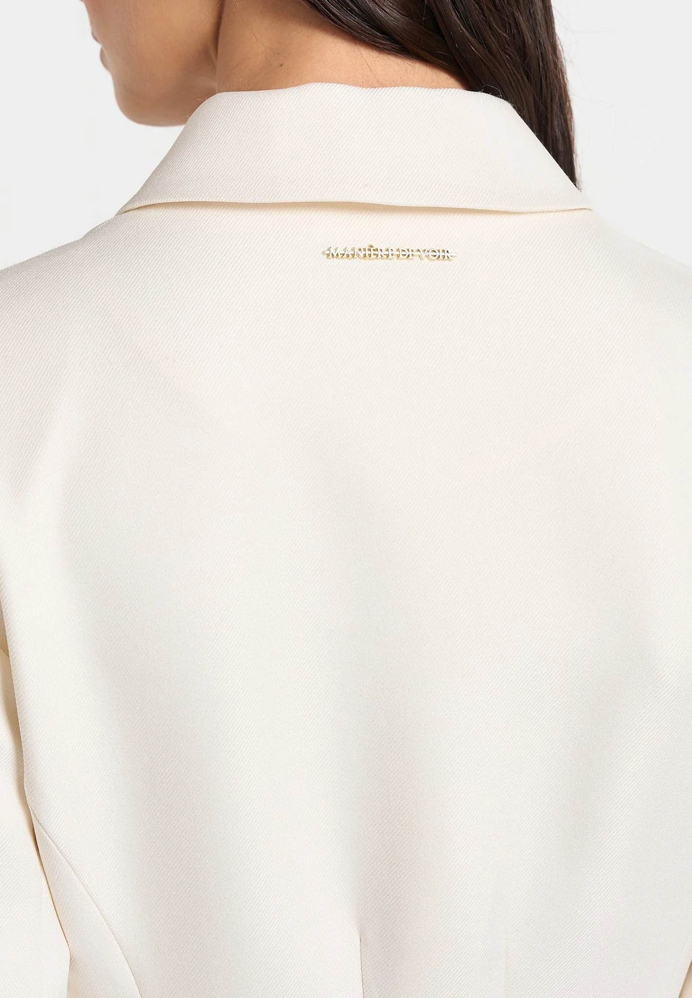 Amelie - Cinch Button Up Blazer Dress - Off White - Image 4
