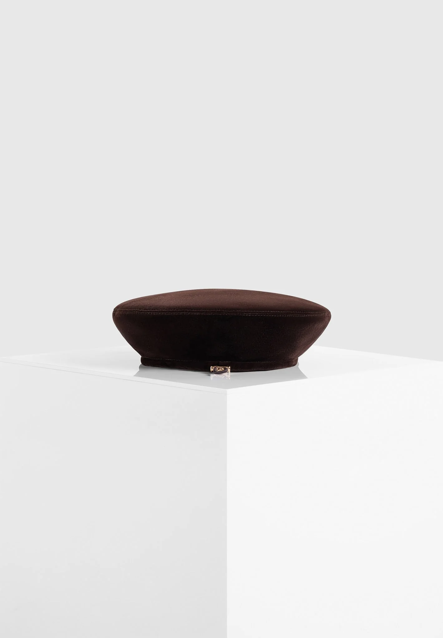Anya - Velvet Beret - Brown - Image 5