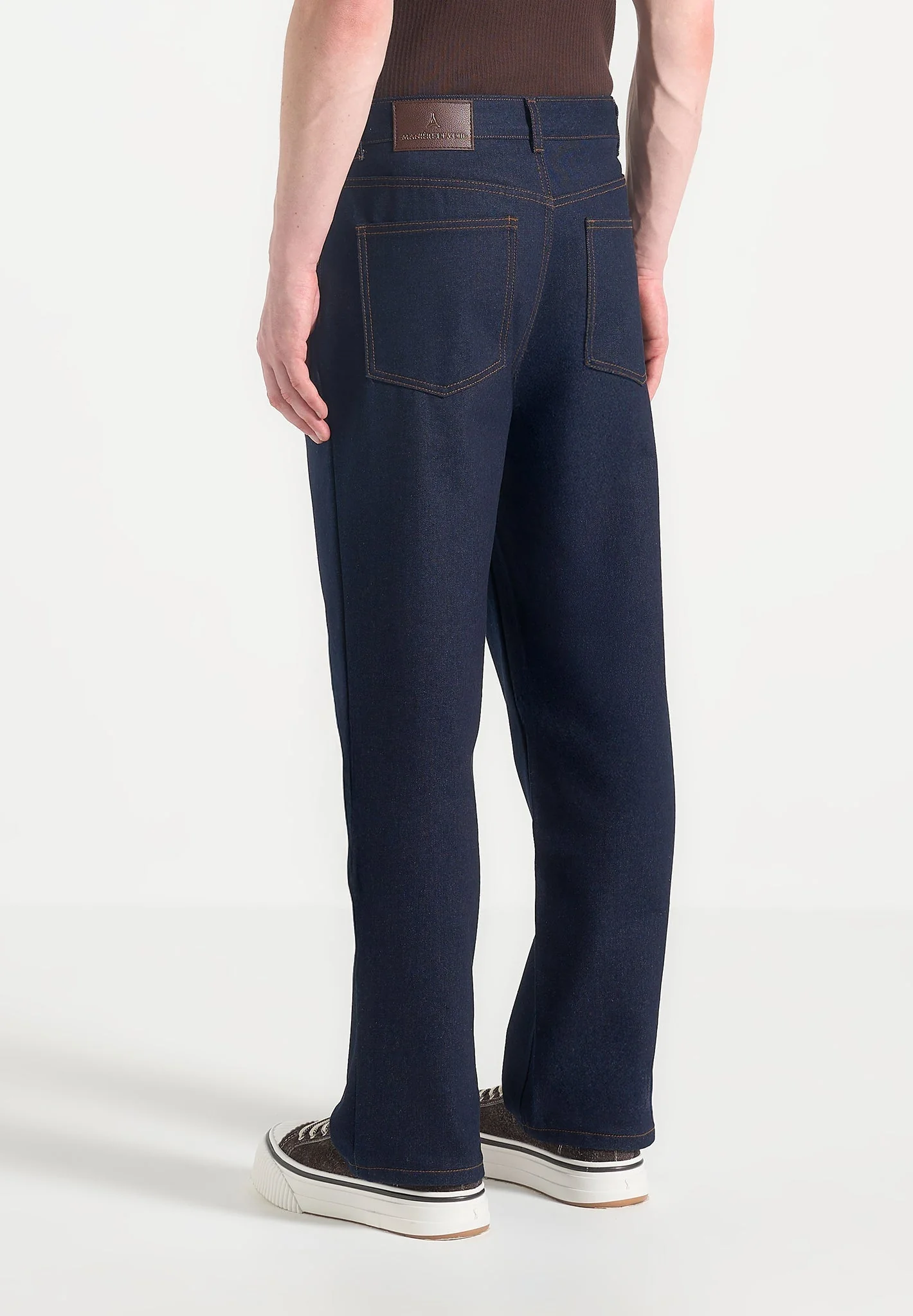 Arnault - Pleated Denim Jeans - Indigo - Image 6