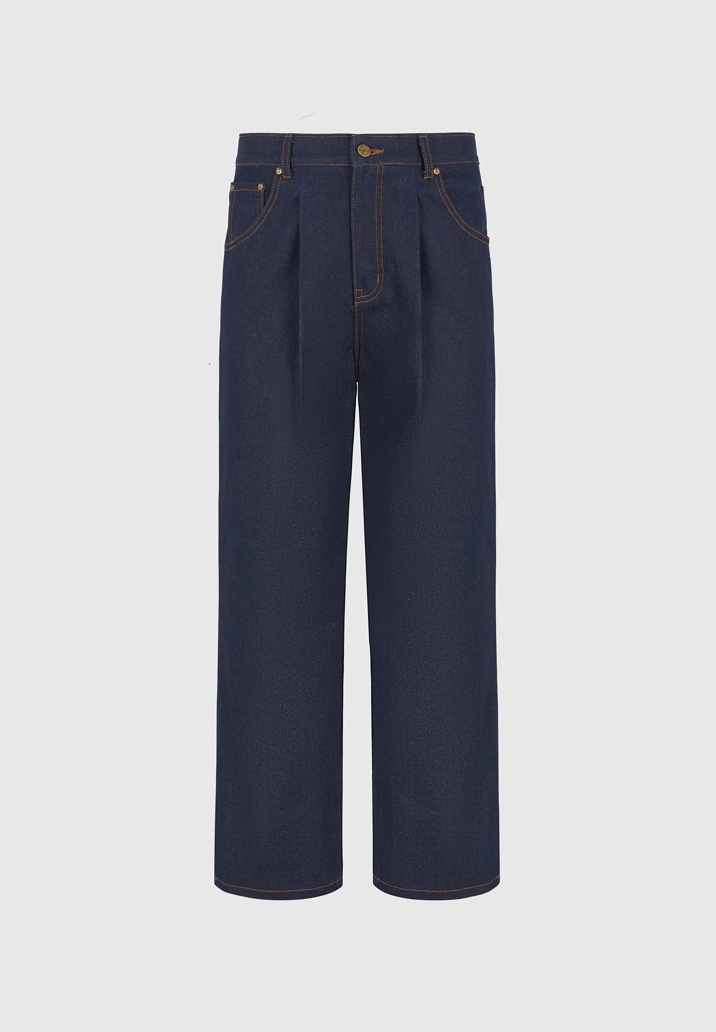 Arnault - Pleated Denim Jeans - Indigo - Image 7