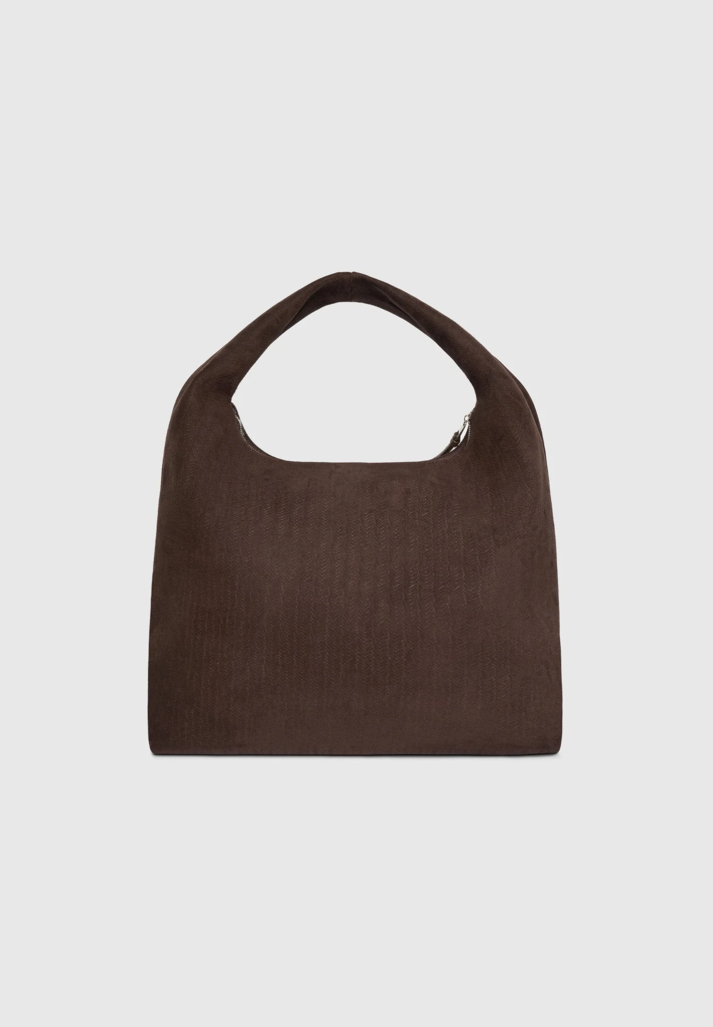 Aubin - Braided Suede Hobo Bag - Brown - Image 4