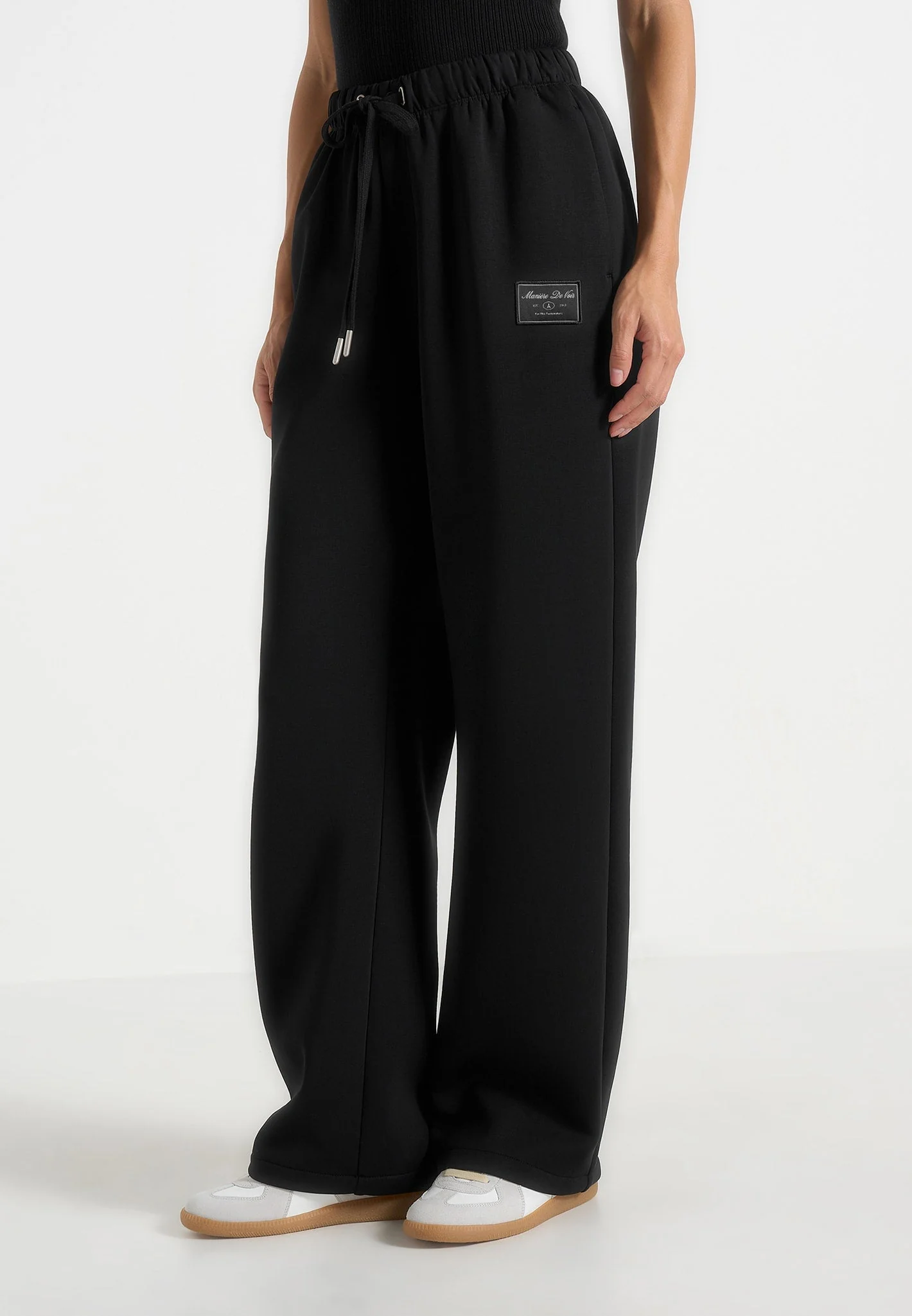 Avery - Unisex Neoprene Relaxed fit Joggers - Black - Image 6