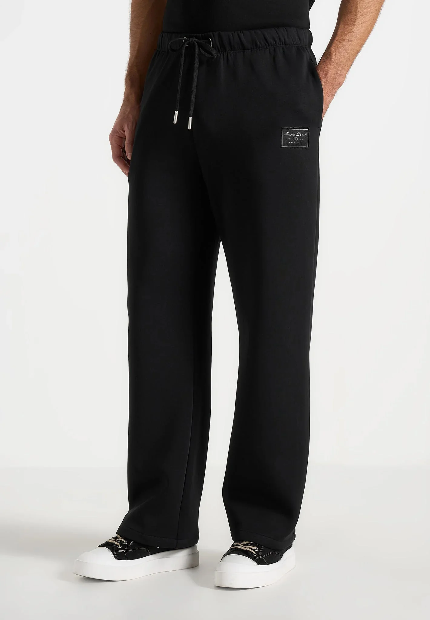 Avery - Unisex Neoprene Relaxed fit Joggers - Black - Image 7