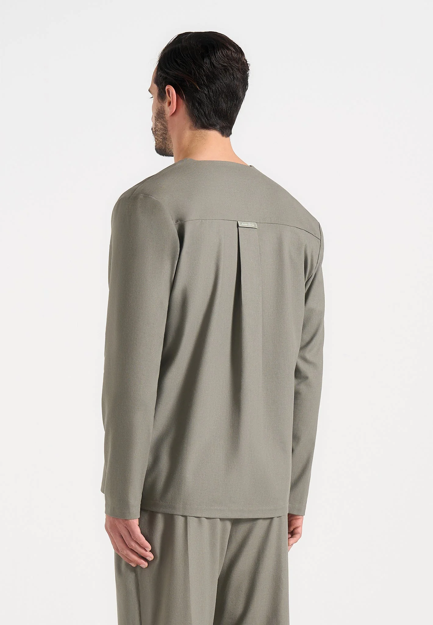 Axel - Minimal Kimono Shirt - Khaki - Image 3