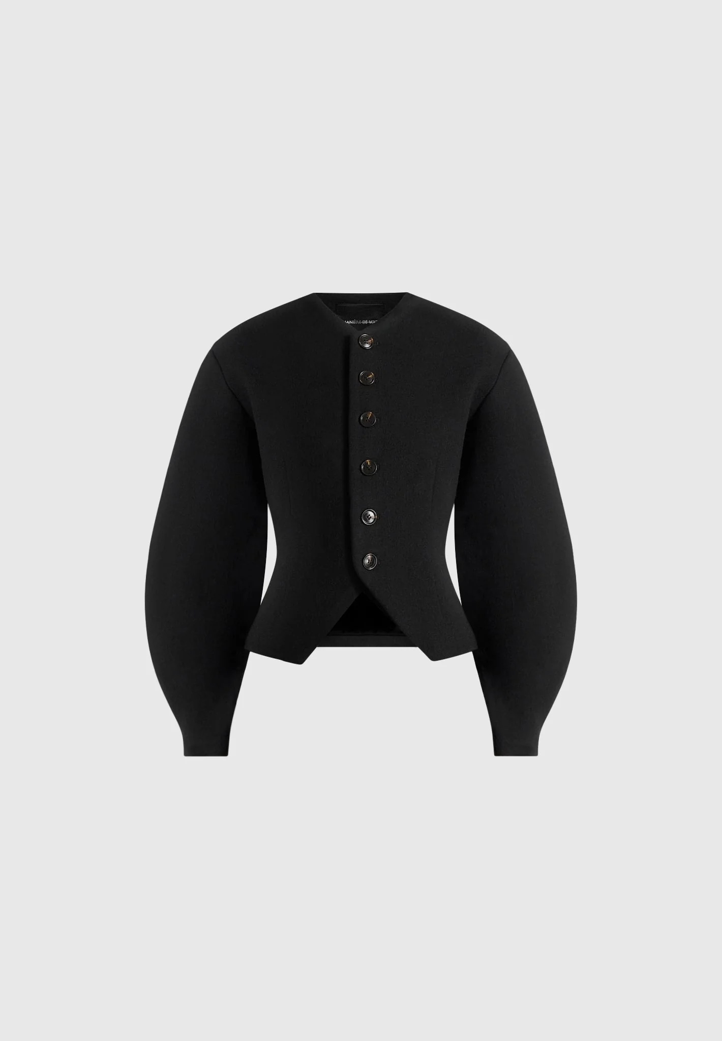 Aya - Wool Hourglass Jacket - Black - Image 5