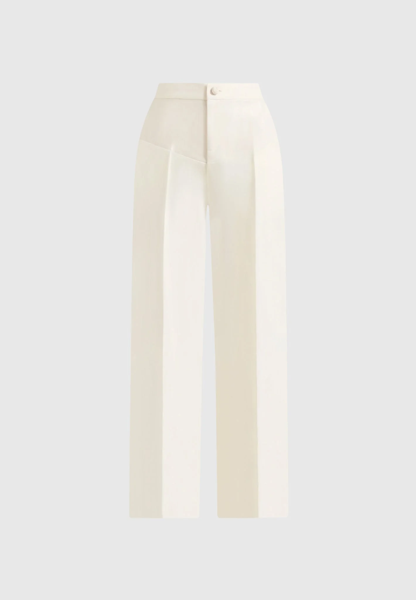 Blanche - Leather Panel Tailored Trousers - Off White - Image 7