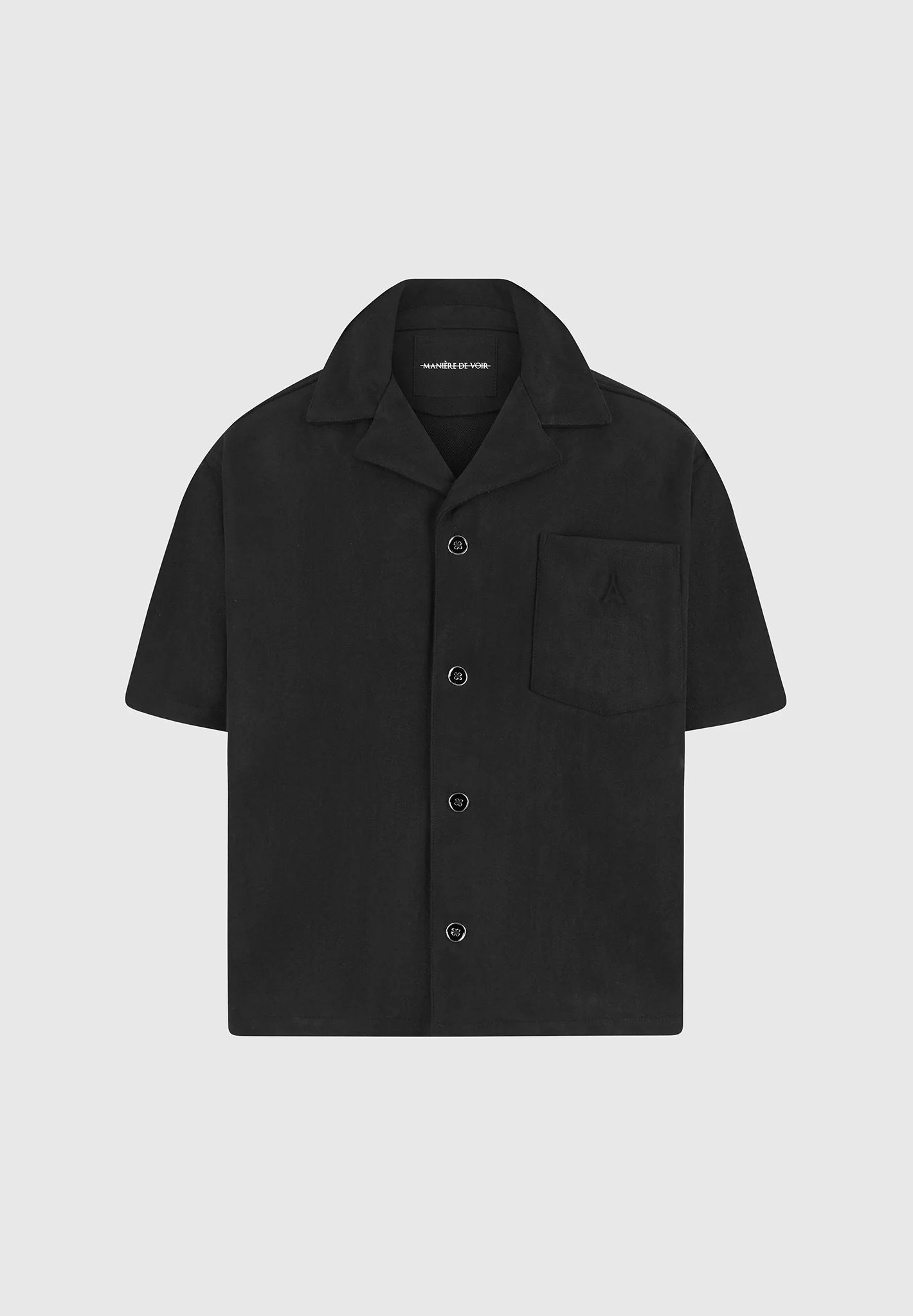 Luc - Boxy Suede Shirt - Black - Image 5