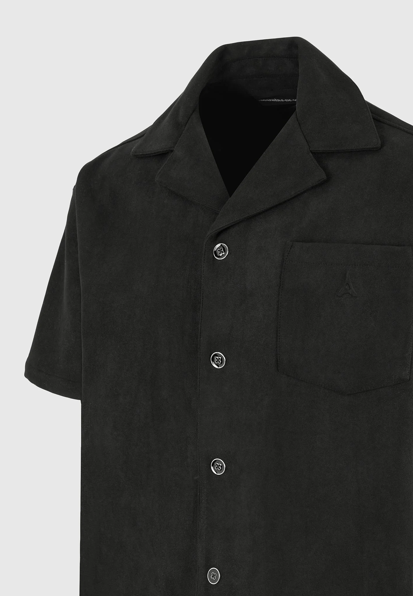 Luc - Boxy Suede Shirt - Black - Image 6