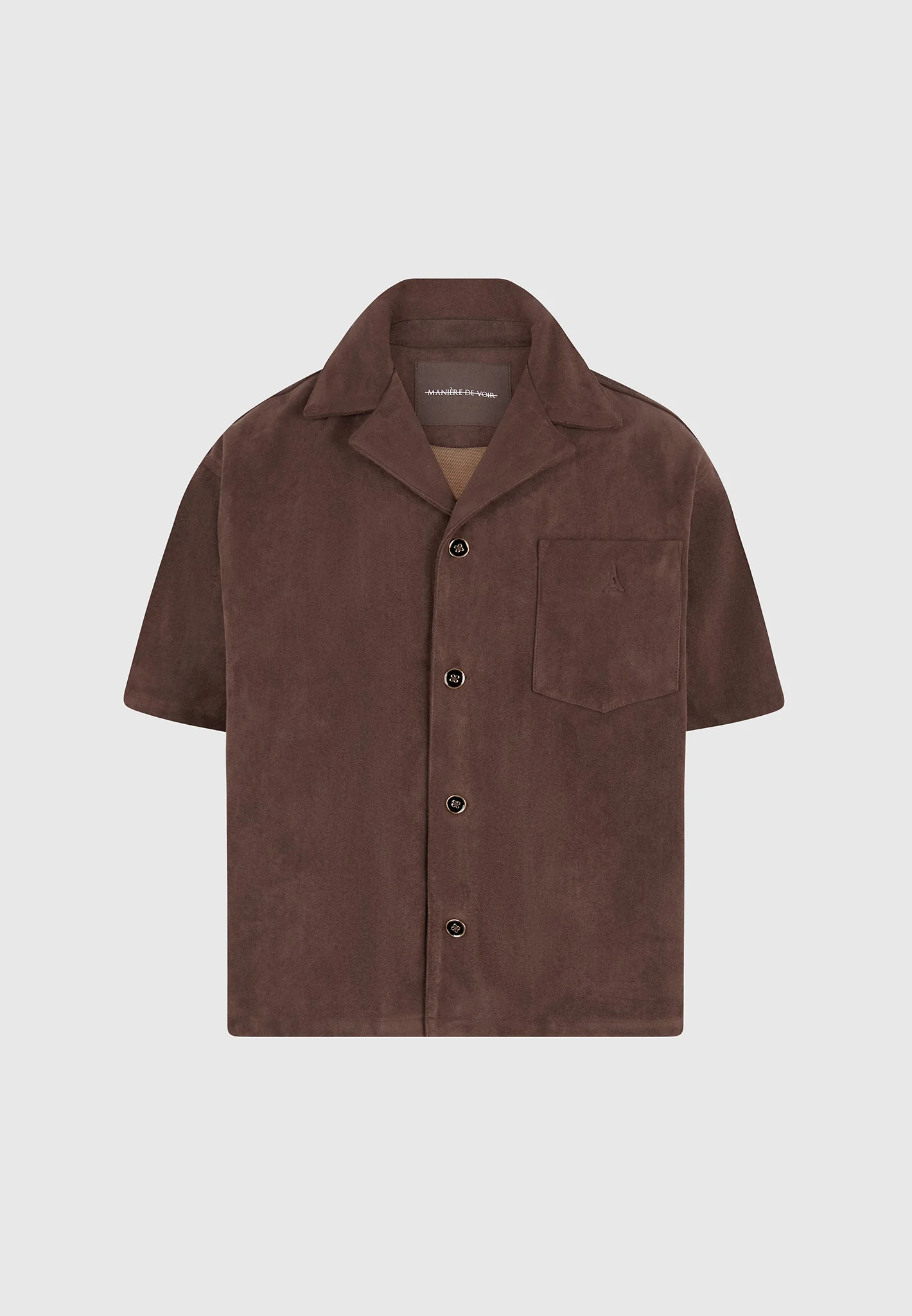Luc - Boxy Suede Shirt - Brown - Image 6