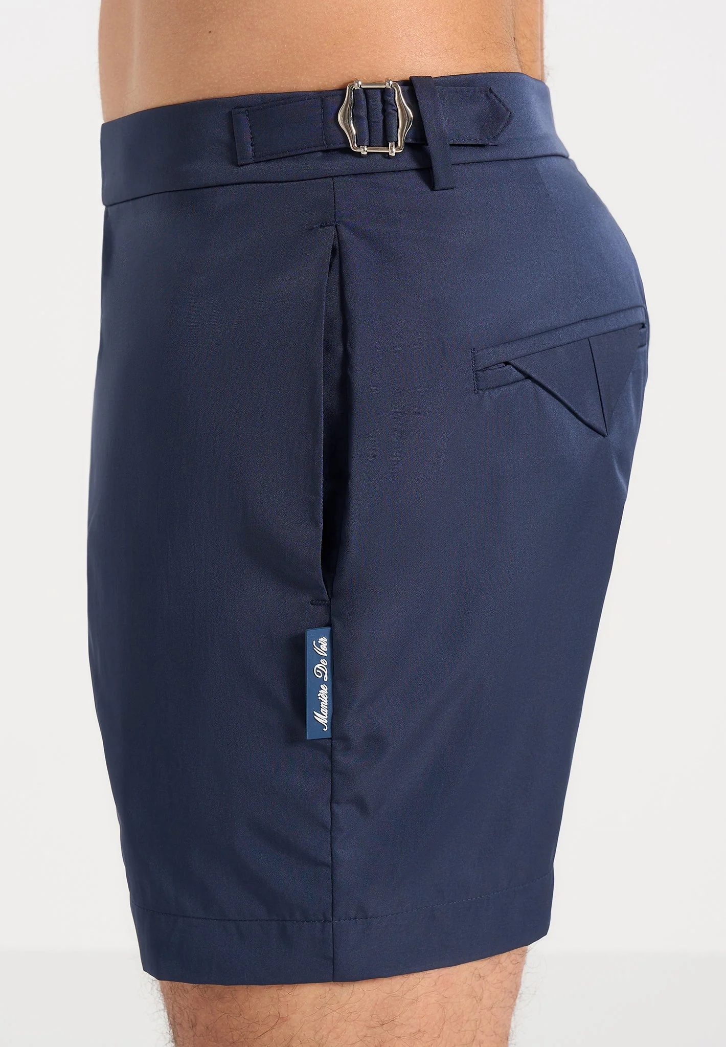 Brian - Polished Nylon Swim Shorts - Navy - Image 3