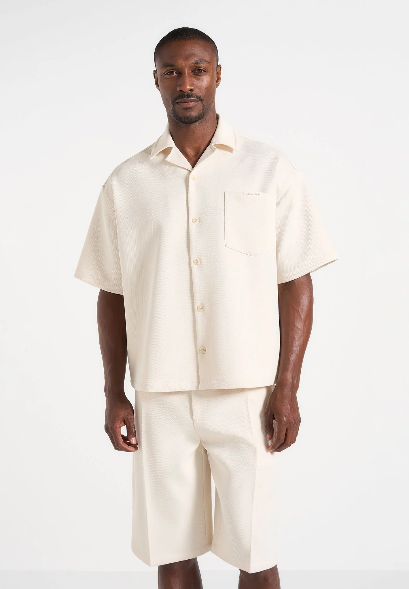 Brook - Unisex Signature Twill Boxy Shirt - Cream - Image 6