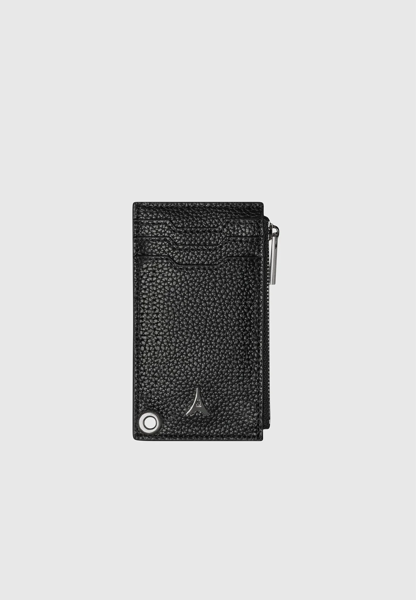 Leather Cardholder with Chain - Black - Image 4