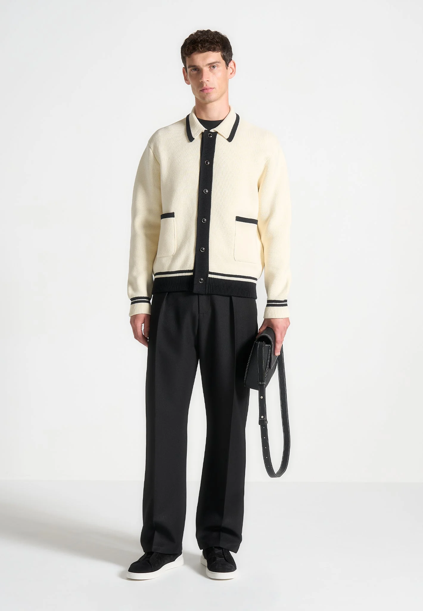 Julien - Classic Combed Cotton Knit Cardigan - Cream
