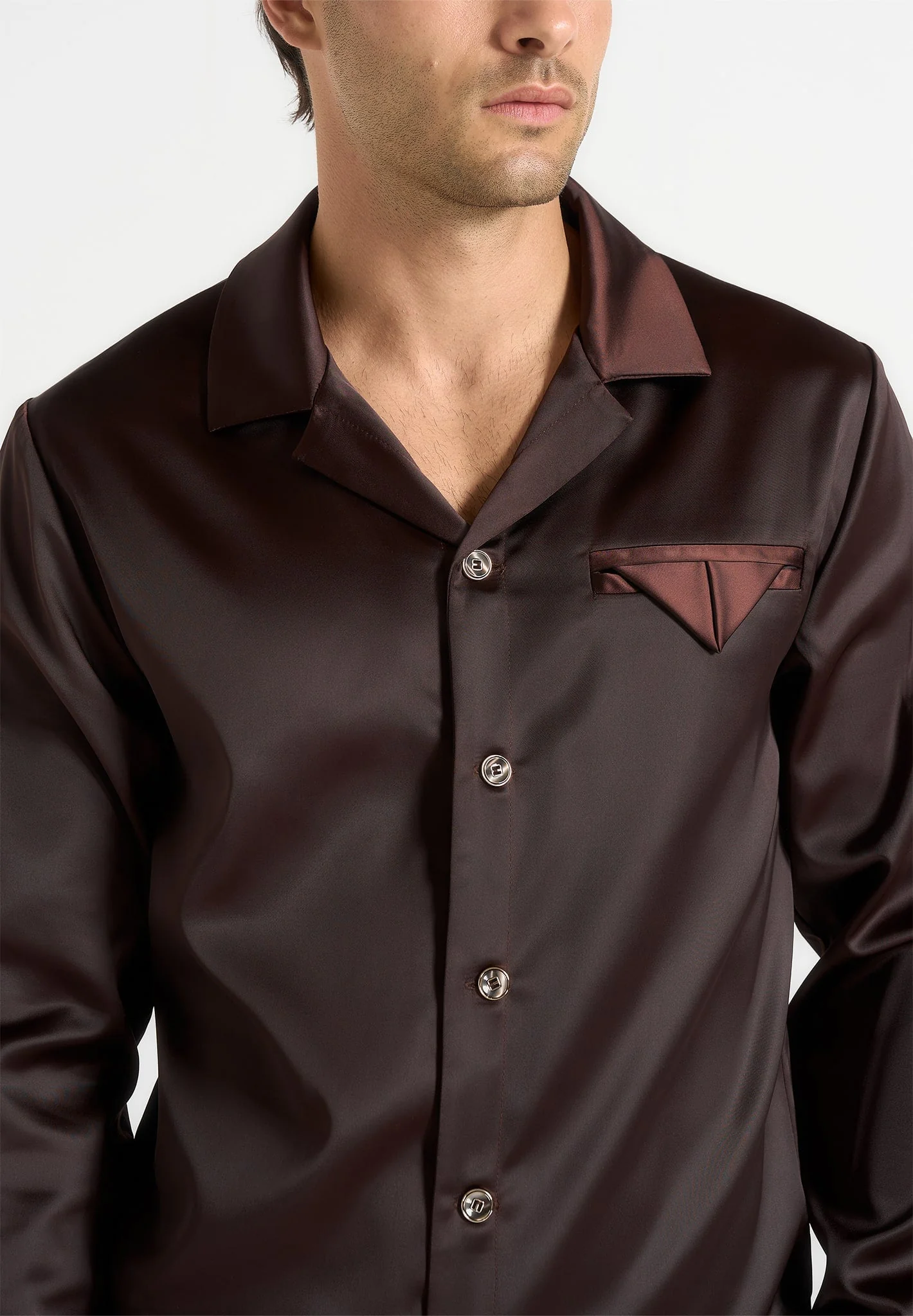 Constant - Satin Shirt - Brown - Image 3