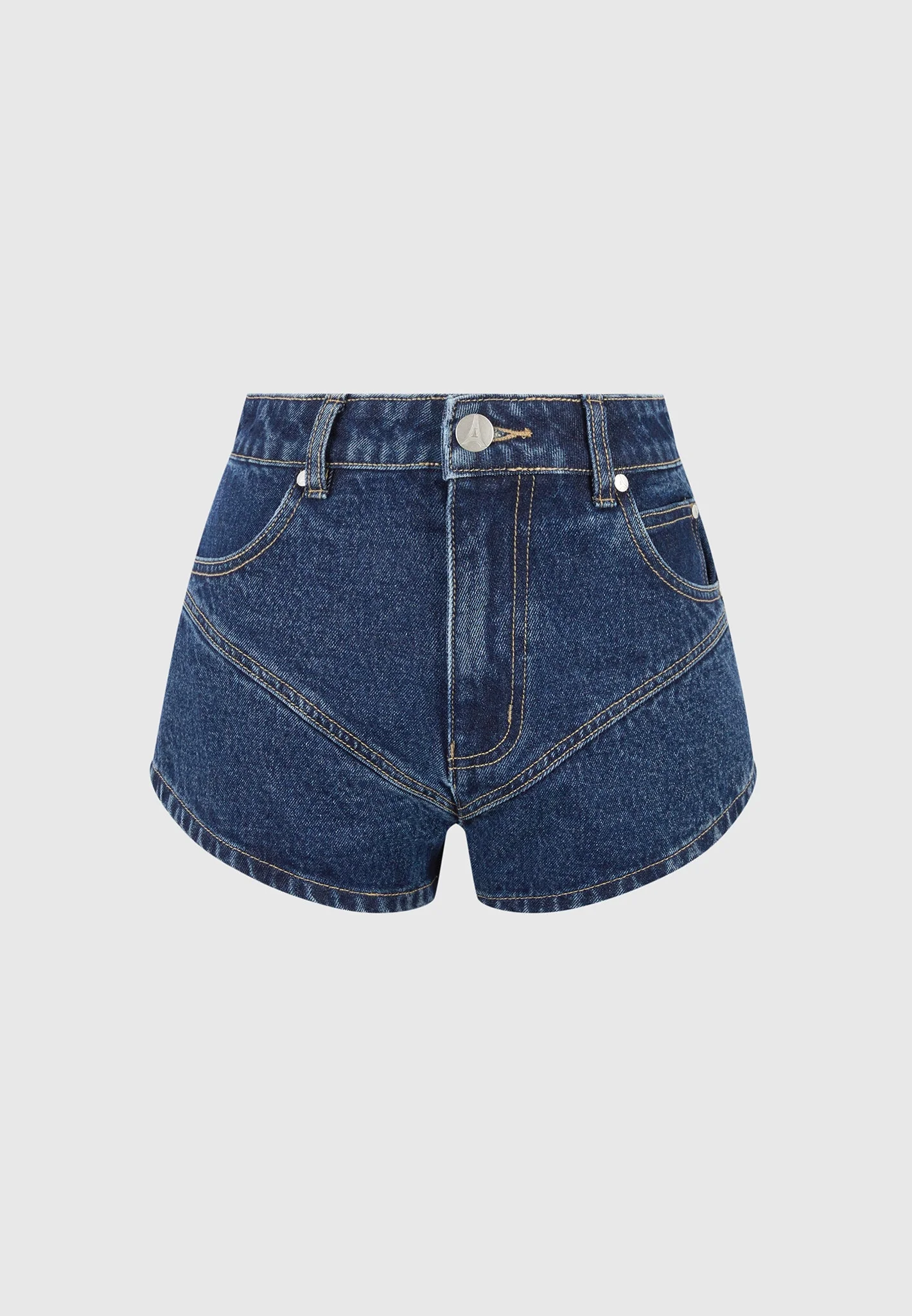 Lore - Contour Denim Mini Shorts - Indigo - Image 6