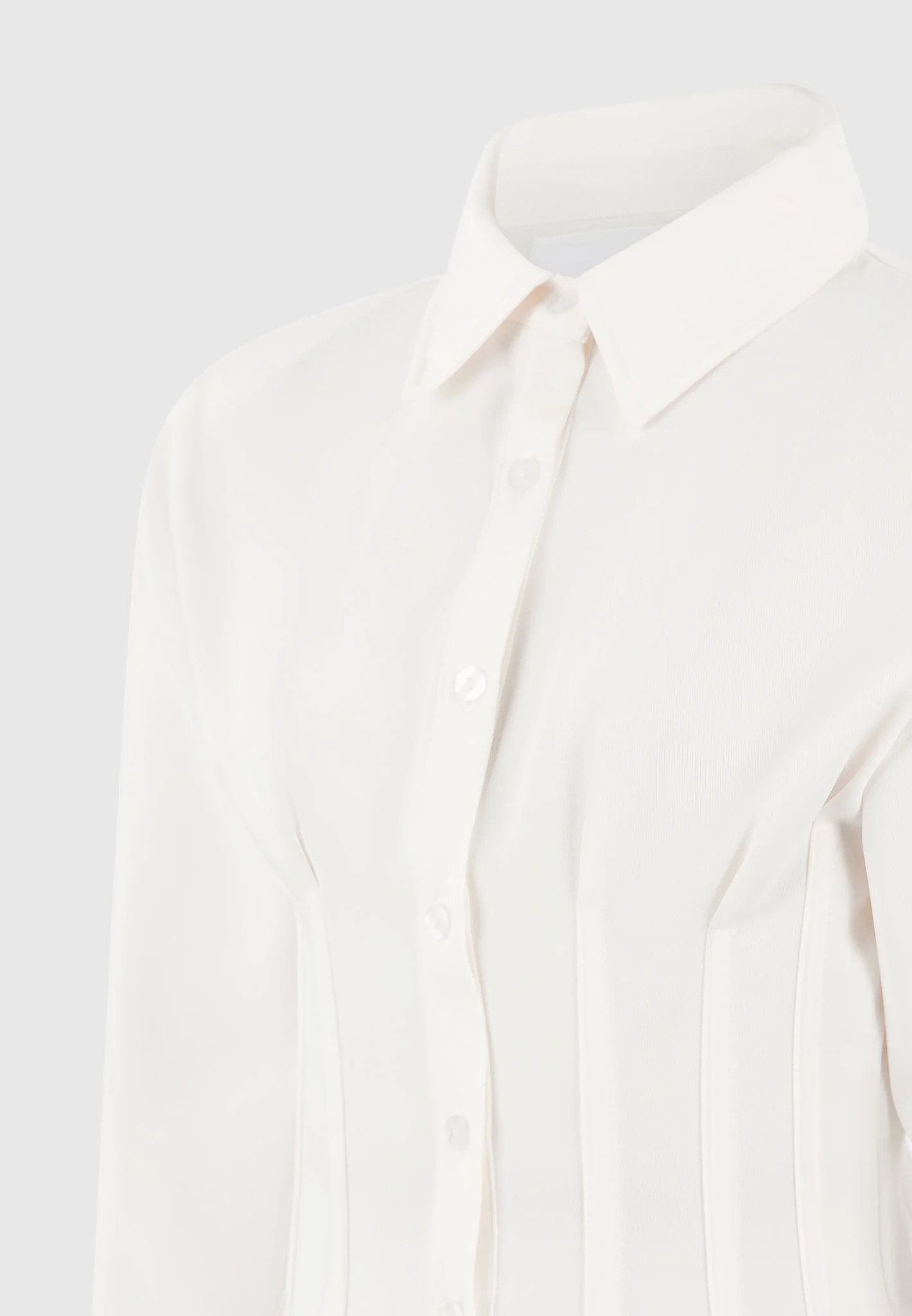 Agnes - Corset Shirt Bodysuit - Off White - Image 6