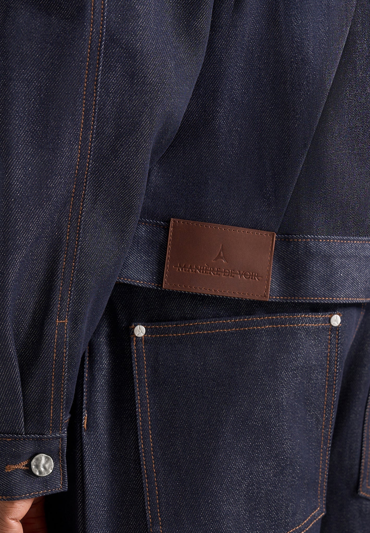 Damien - Boxy Fit Denim Jacket - Indigo - Image 4