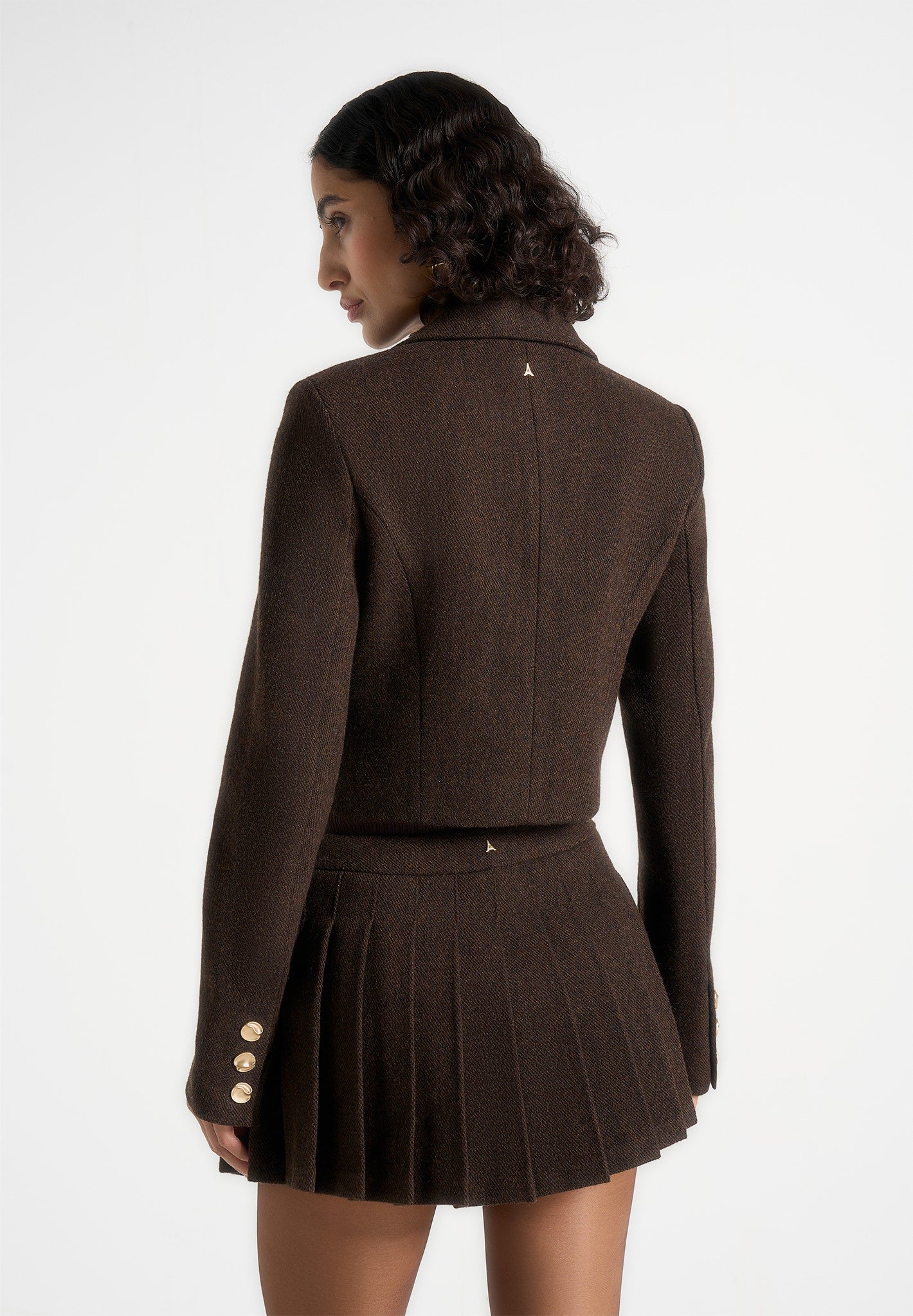 Daphina - Tailored Wool Jacket - Brown - Image 5