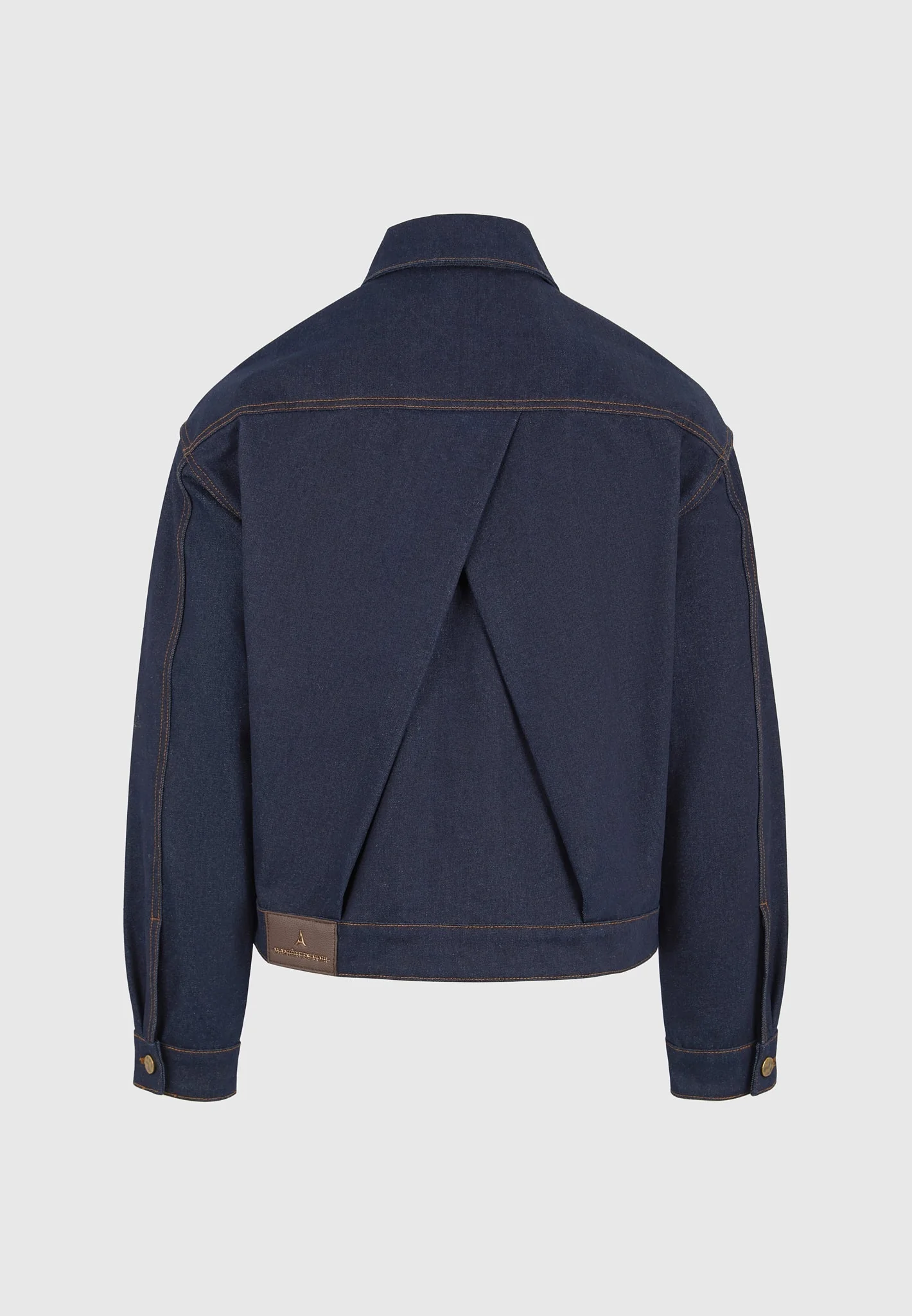 Damien - Denim Jacket with Back Pleat - Indigo - Image 9