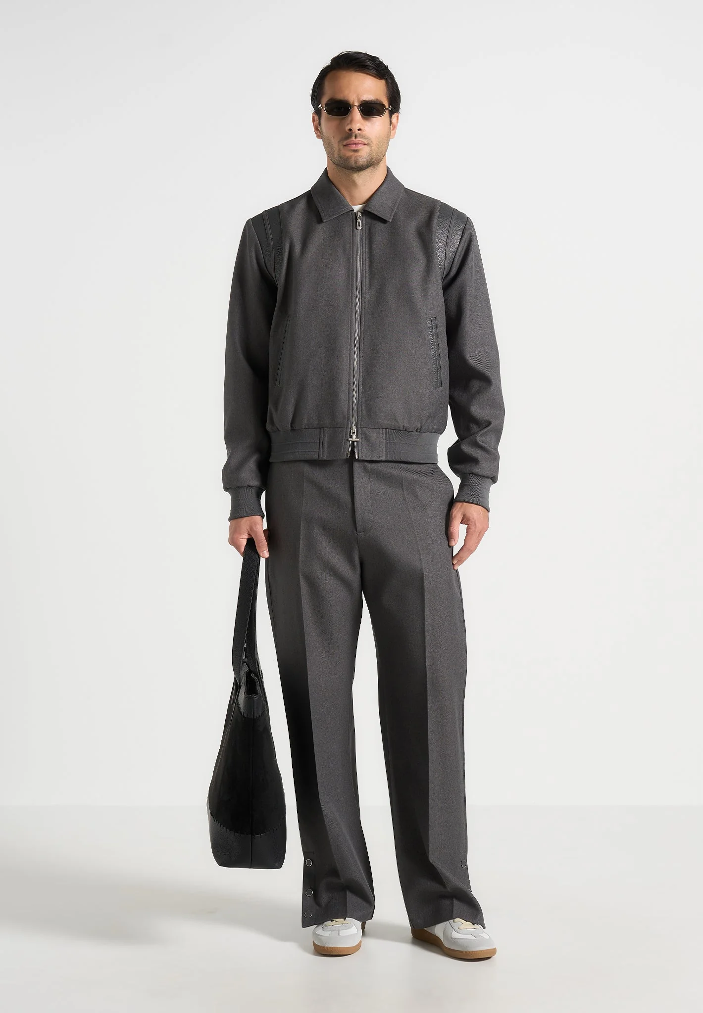 Denis - Tailored Varsity Jacket - Grey - Image 2