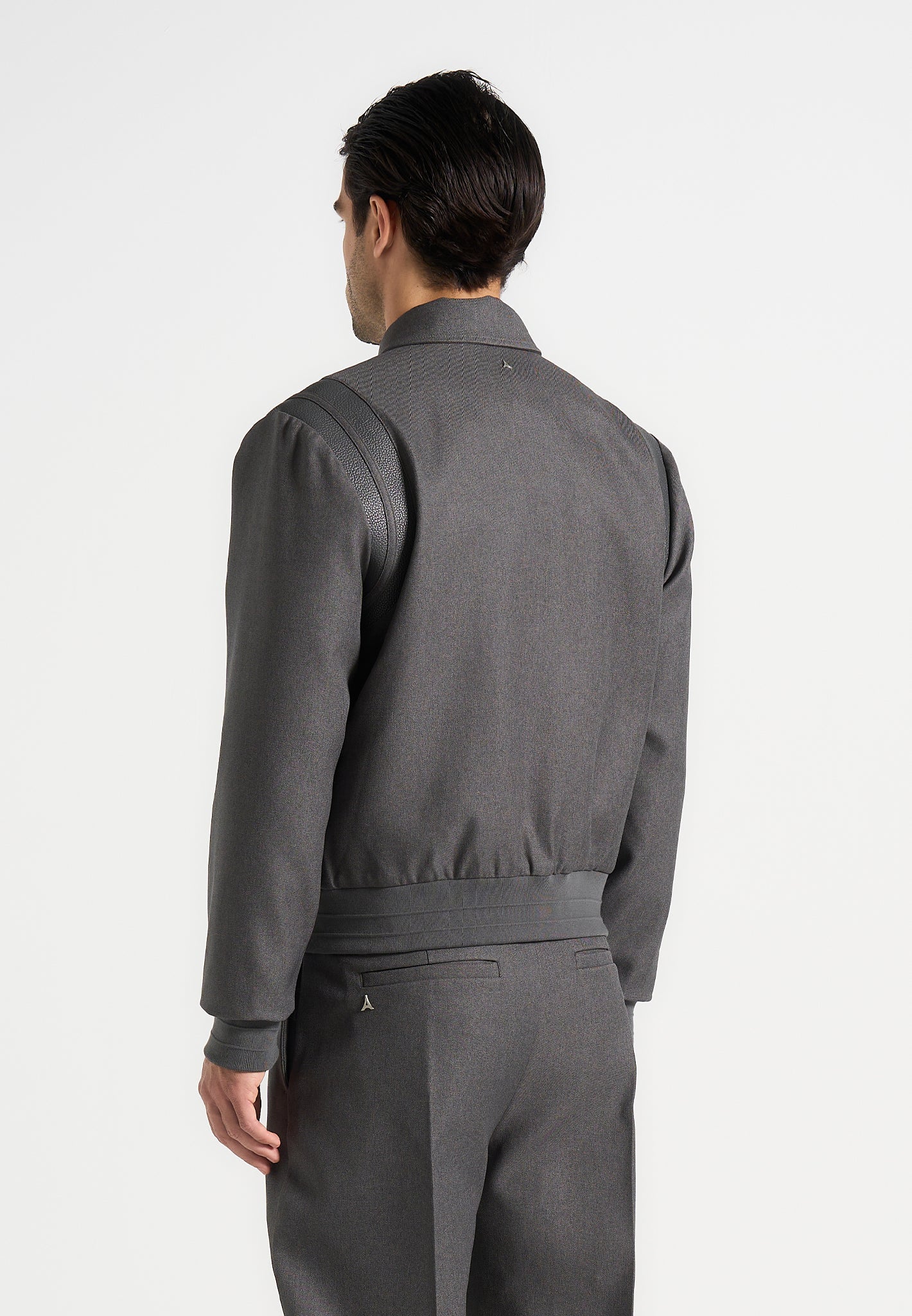 Denis - Tailored Varsity Jacket - Grey - Image 3