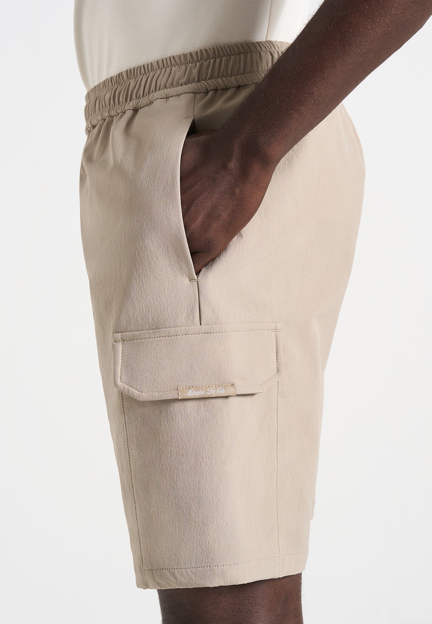 Dimitri - Technical Cargo Shorts - Taupe - Image 3