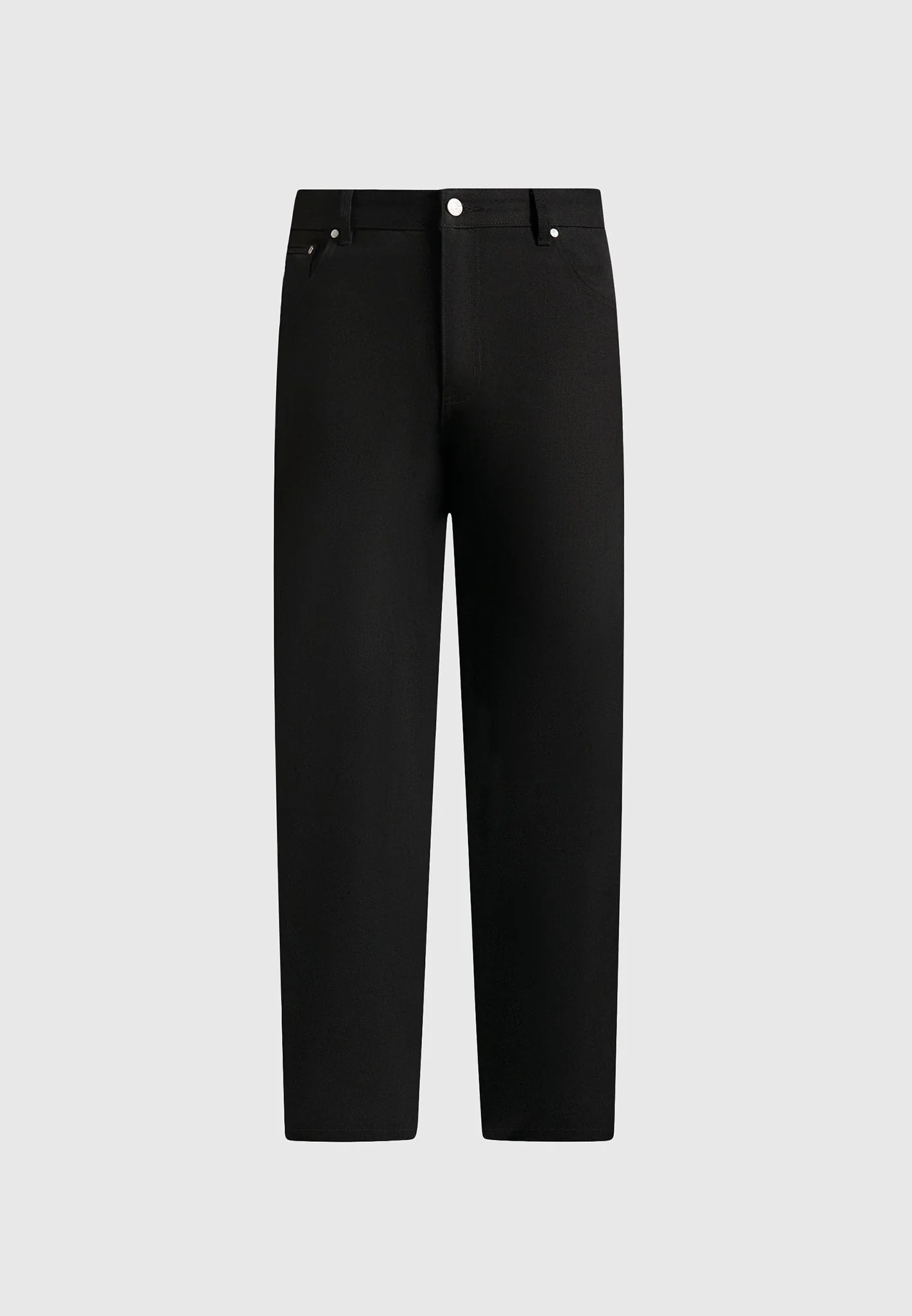 DN001 - Tapered Fit Denim Jeans - Black - Image 4
