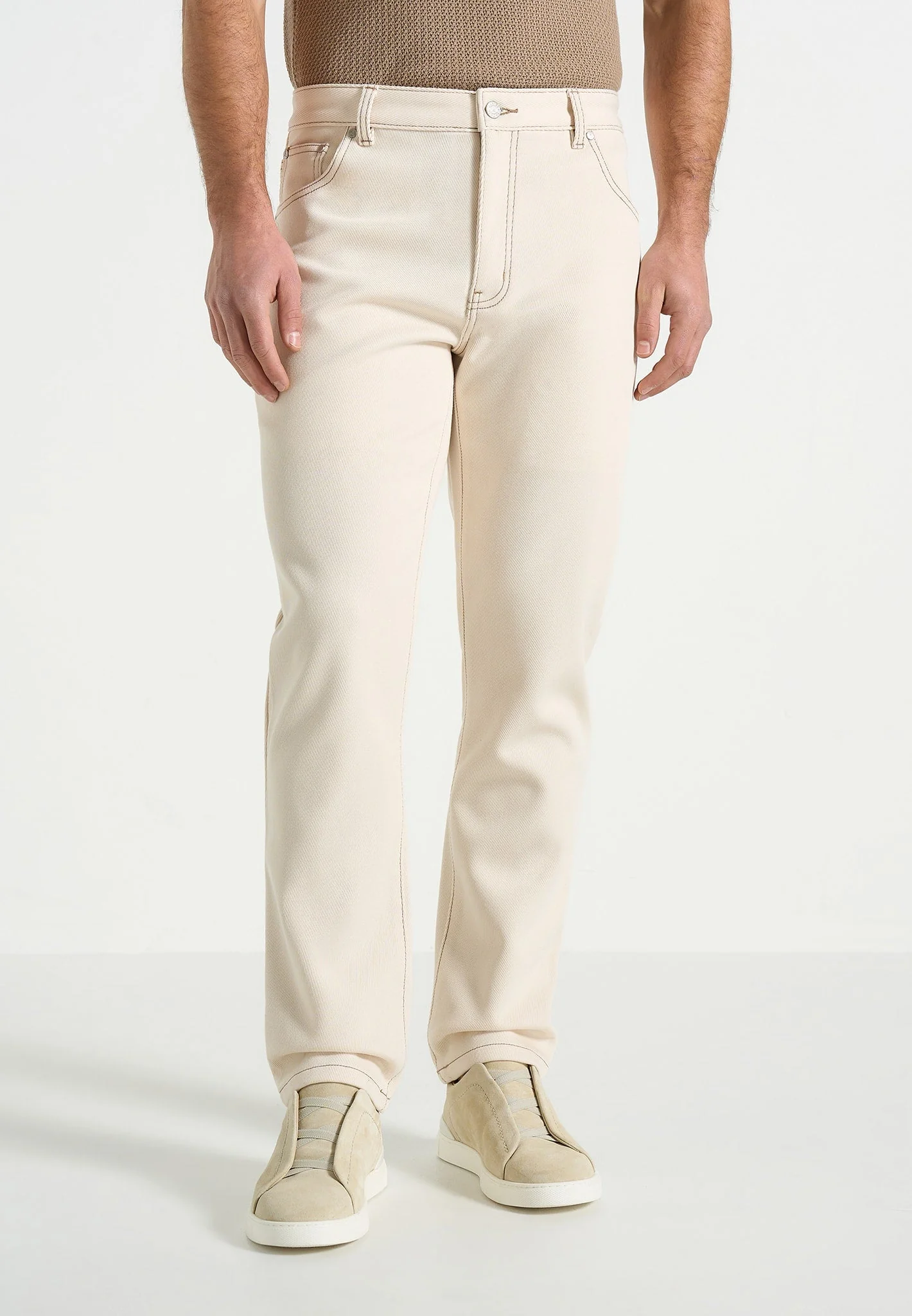 DN001 - Tapered Fit Jeans - Cream