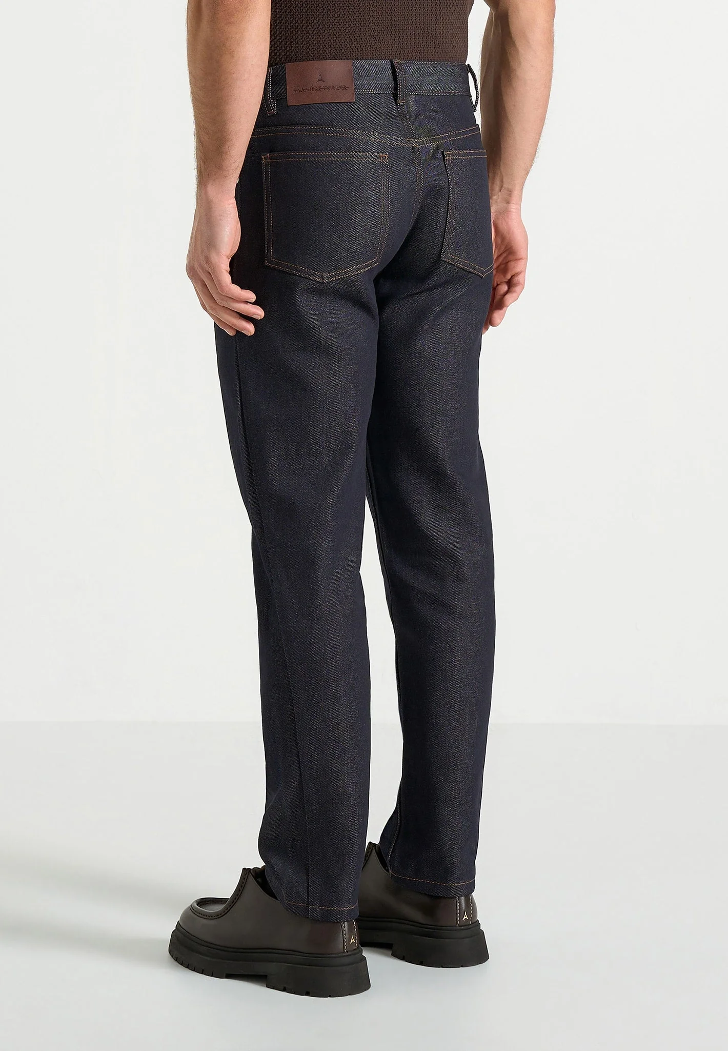 DN001 - Tapered Fit Denim Jeans - Indigo - Image 4