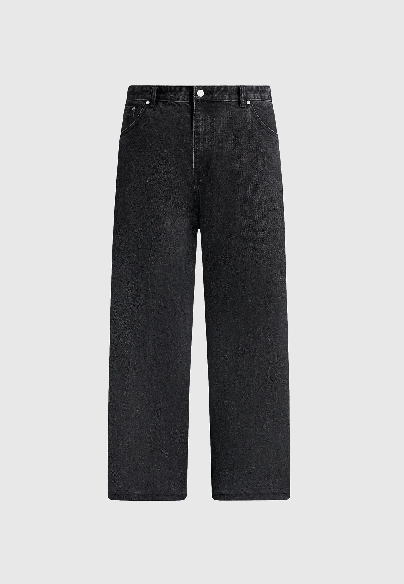 DN002 - Relaxed Fit Denim Jeans - Black - Image 5