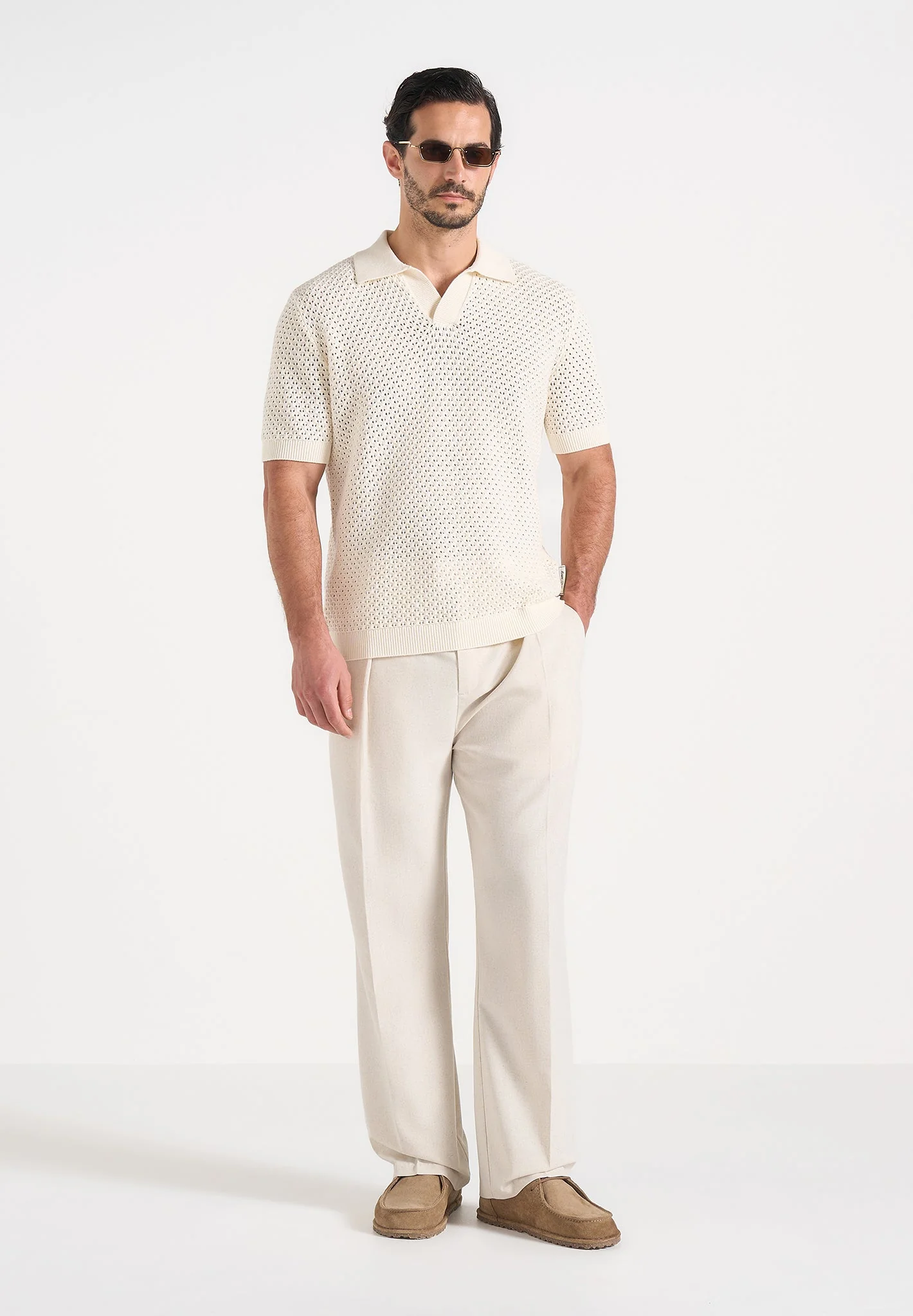 Dorian - Pleated Linen Trousers - Natural - Image 2
