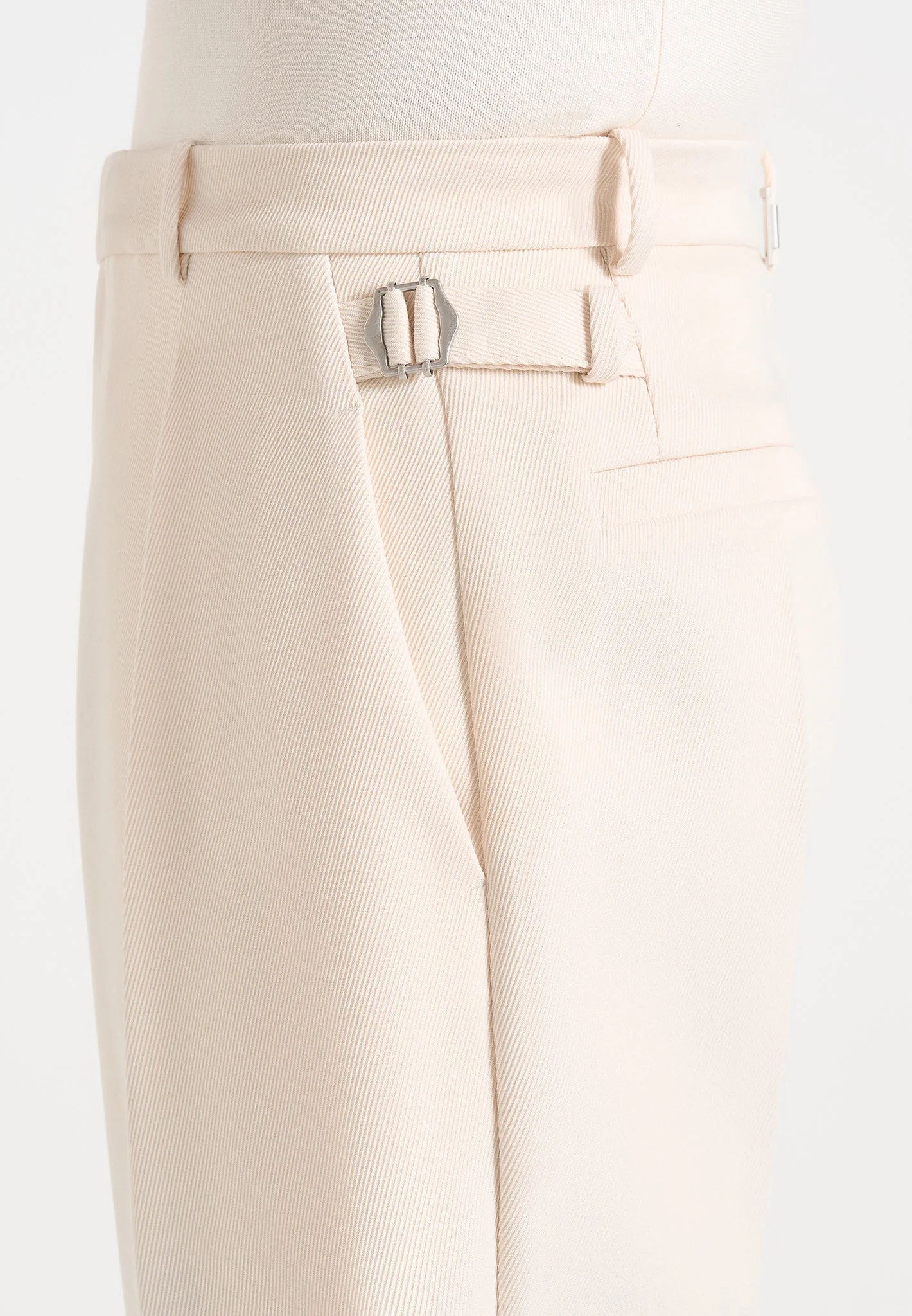 Dorian - Pleated Tailored Trousers - Cream - Image 3