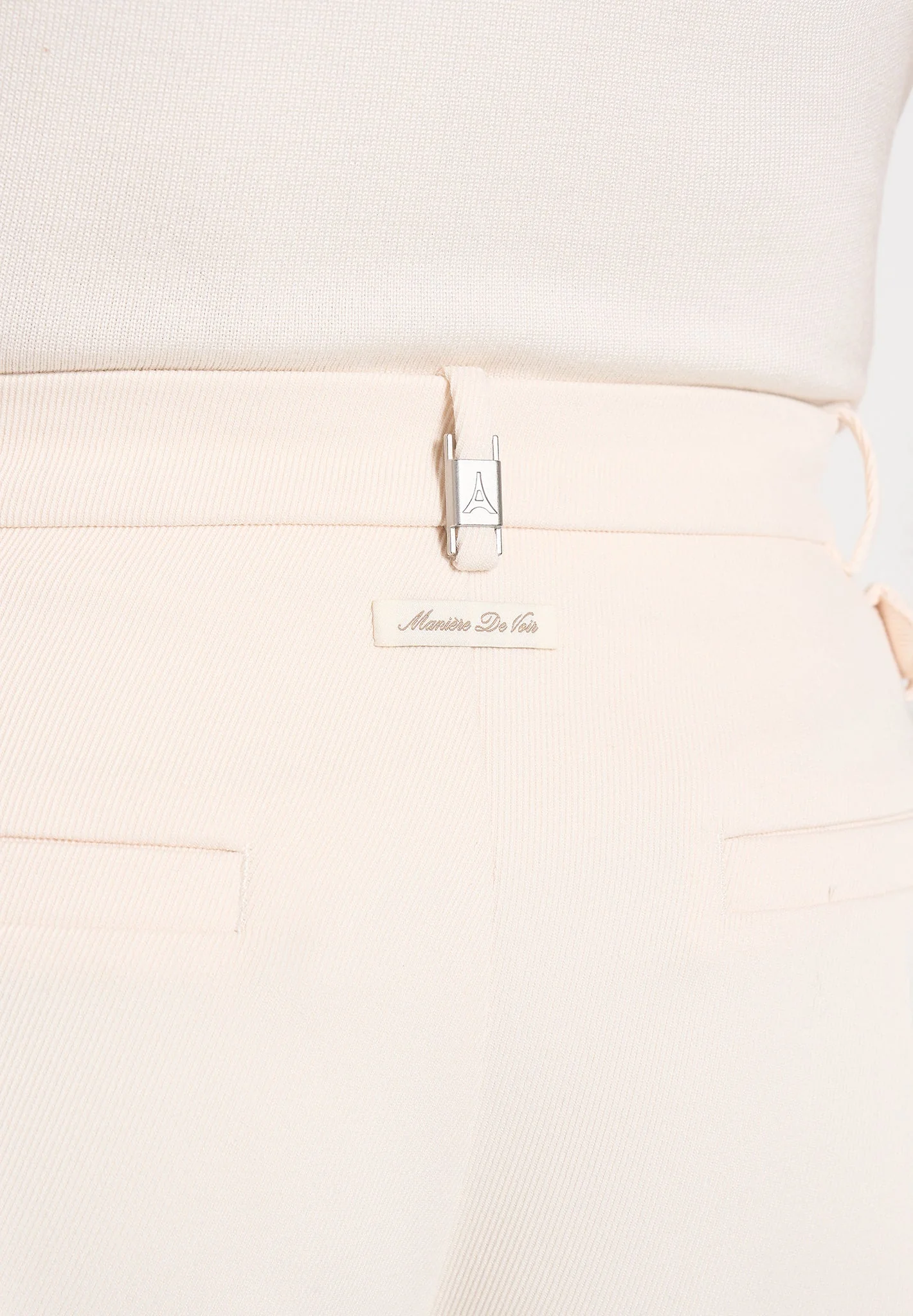 Dorian - Pleated Tailored Trousers - Cream - Image 5