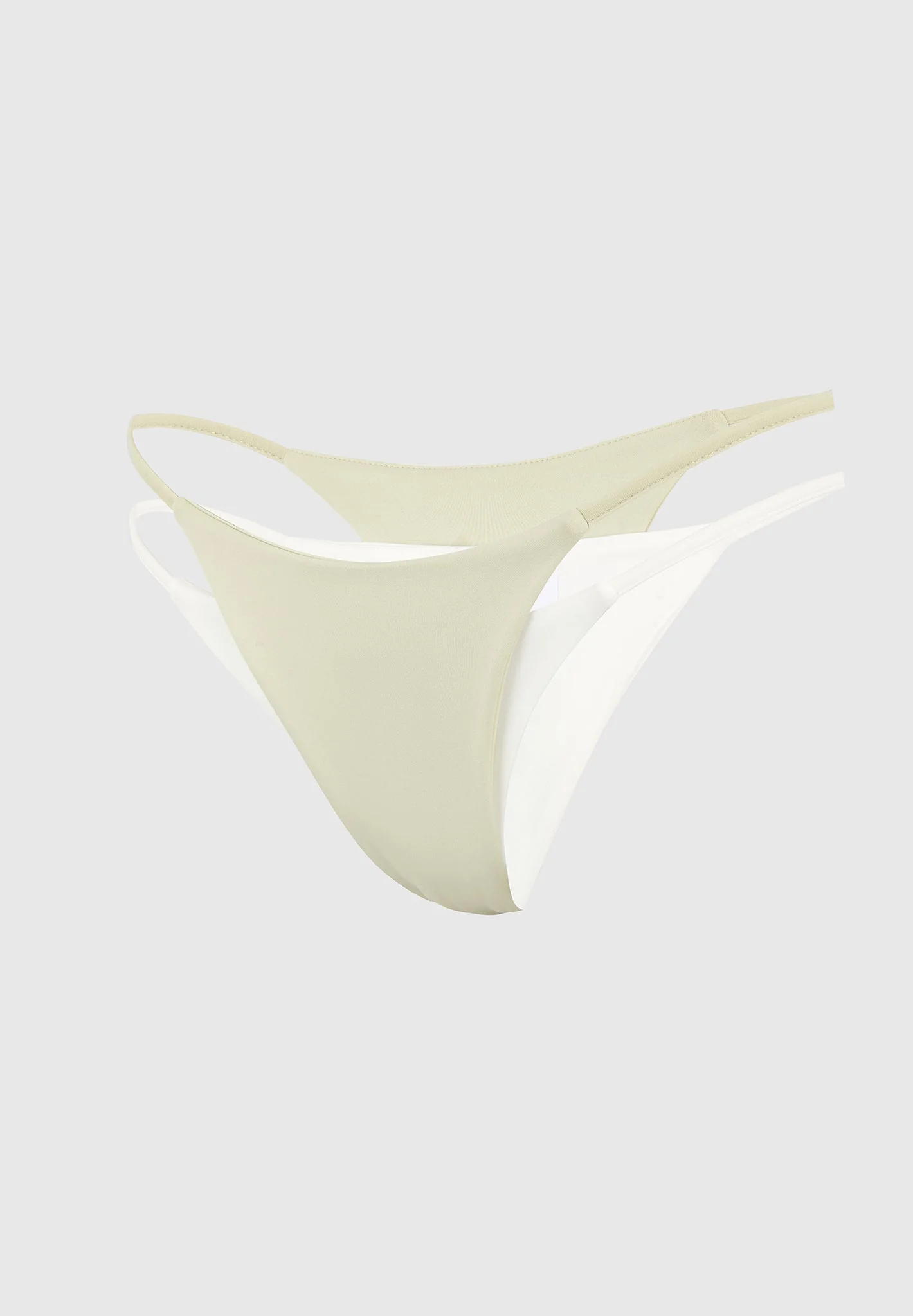 Nelly - Double Layer Bikini Bottoms - Sage/White - Image 9