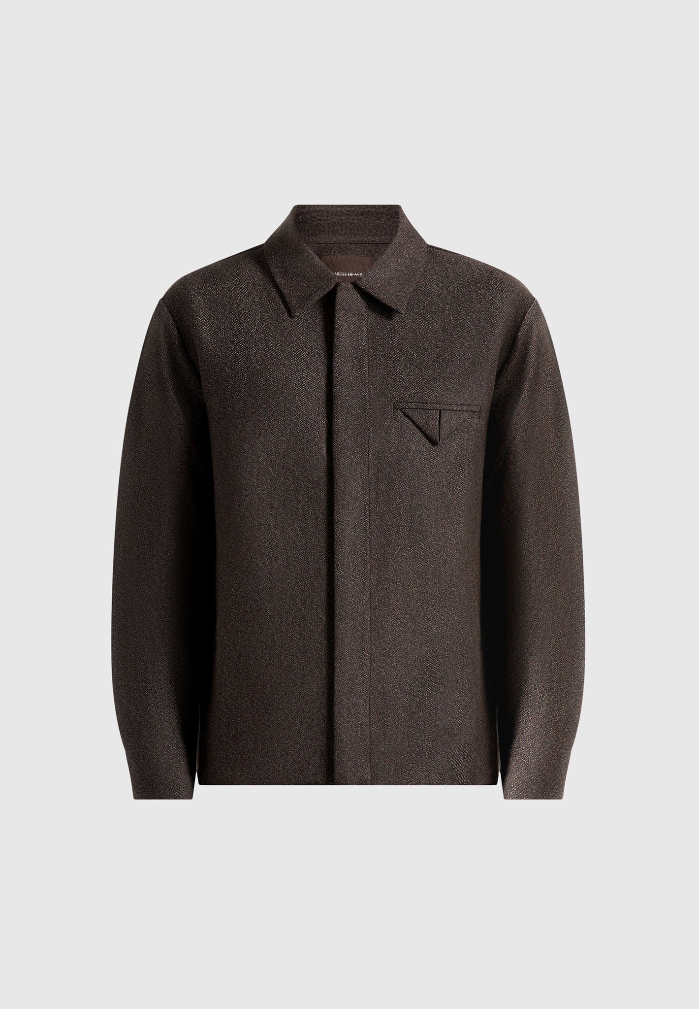 Elliot - Melange Tailored Shirt - Brown - Image 5