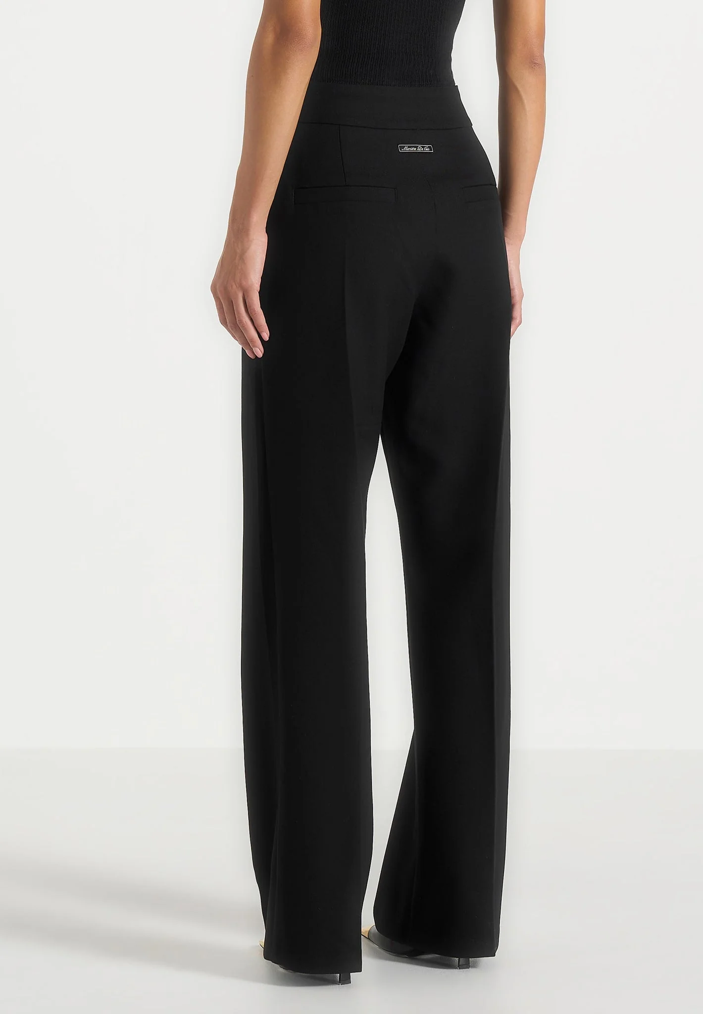 Elsa - High Waisted Tailored Trousers - Black - Image 4