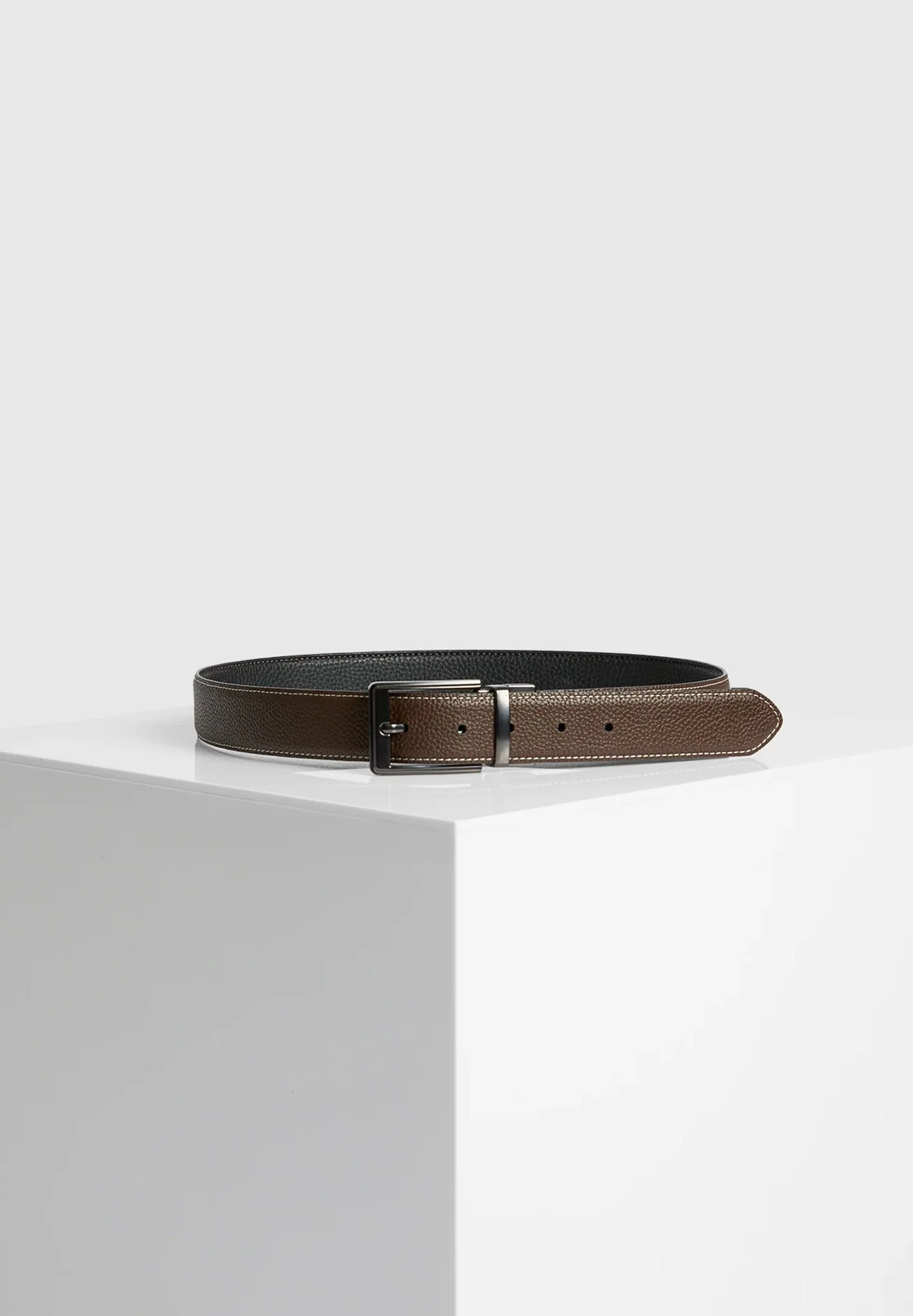 Rafael - Reversible Leather Belt - Black/Brown - Image 2