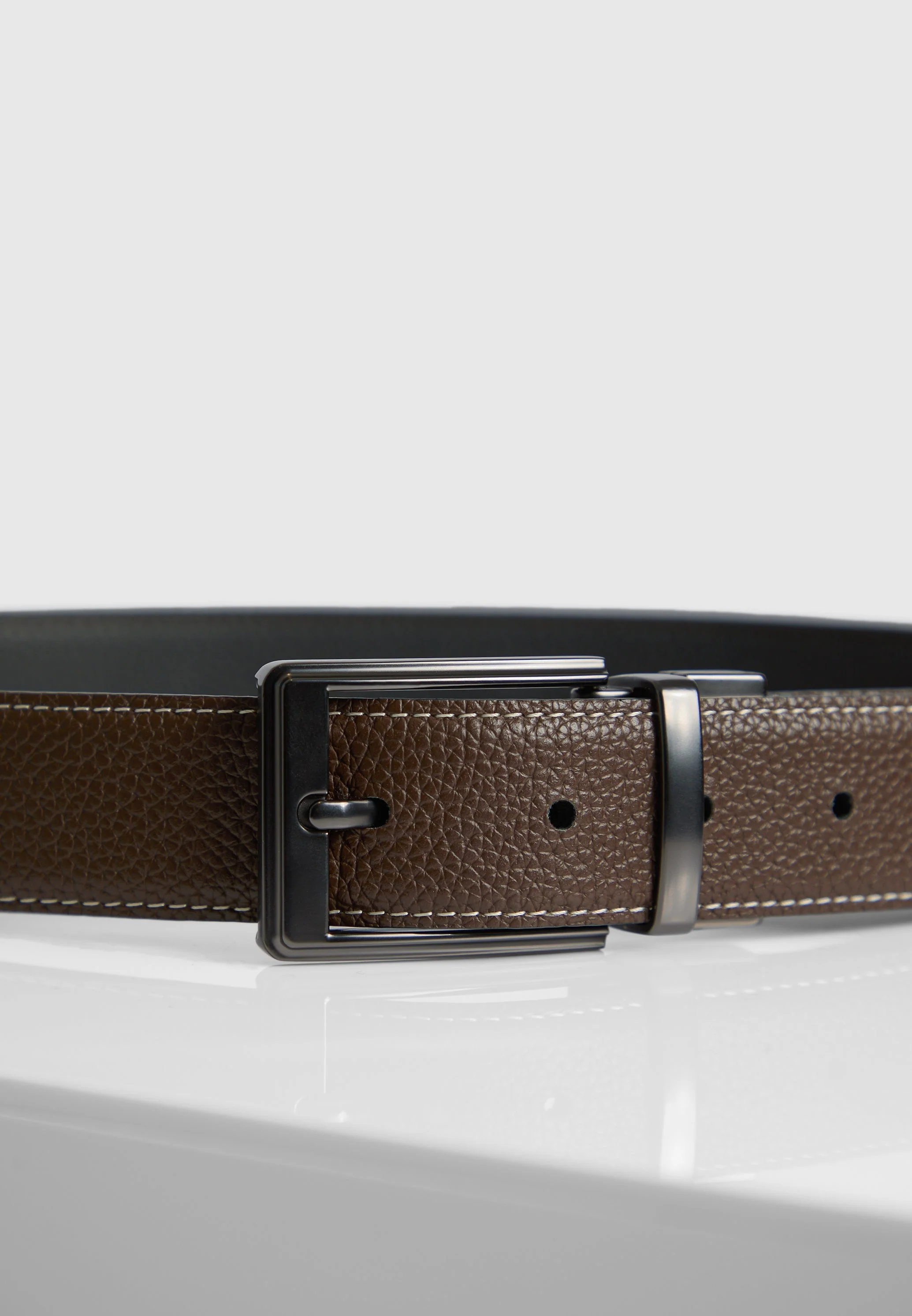 Rafael - Reversible Leather Belt - Black/Brown - Image 5