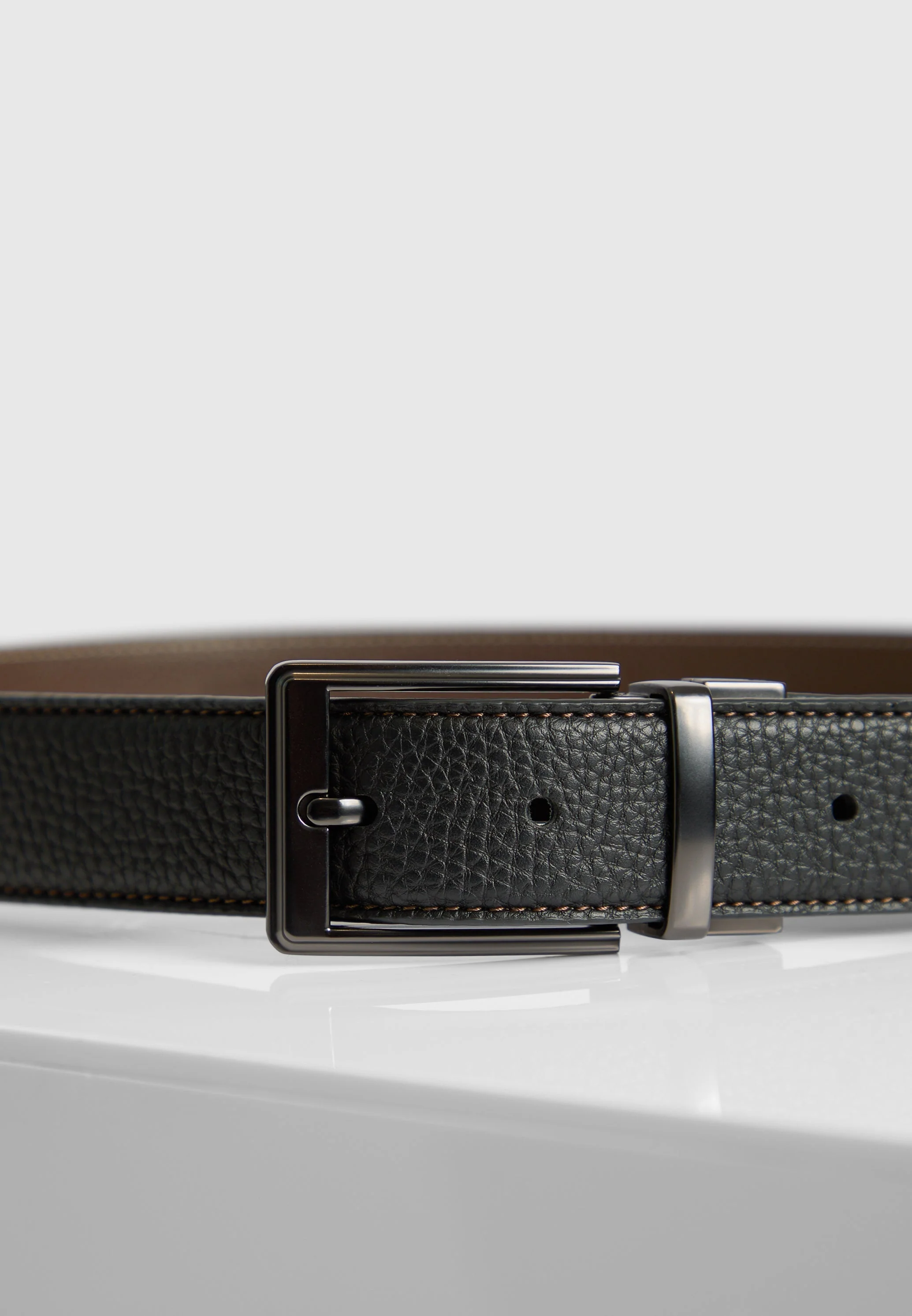 Rafael - Reversible Leather Belt - Black/Brown - Image 6