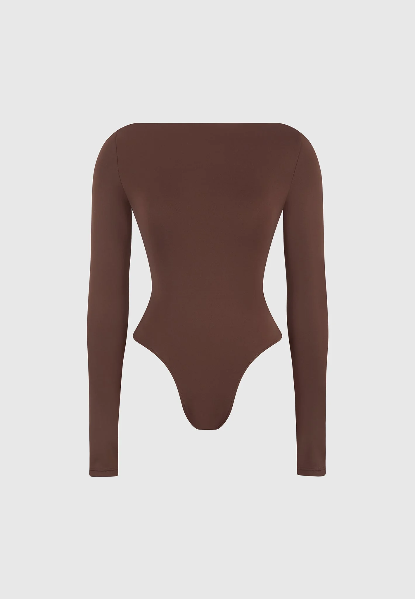 Eva - Boat Neck Bodysuit - Brown - Image 5