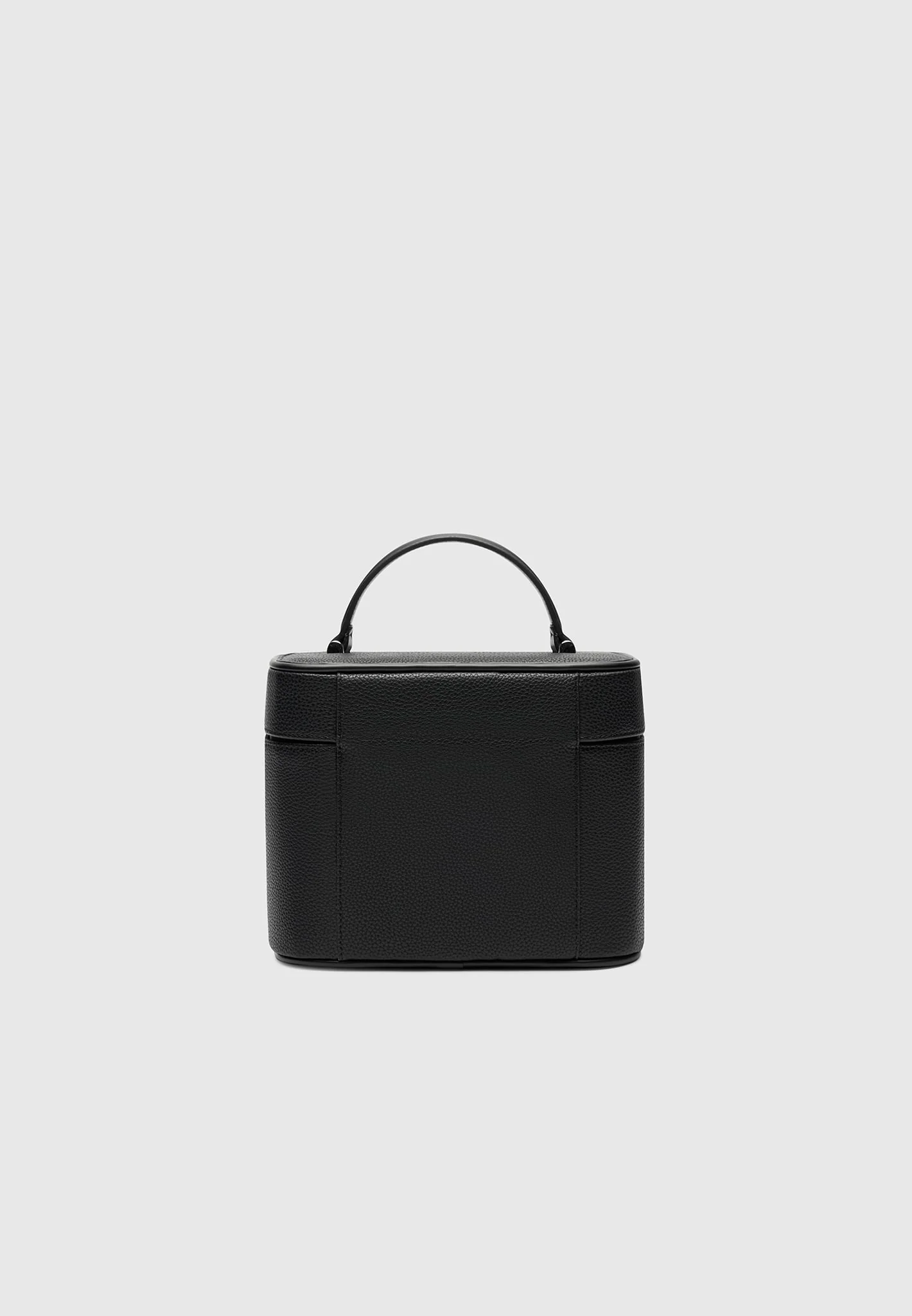 Leather Eiffel Clasp Vanity Case - Black - Image 6