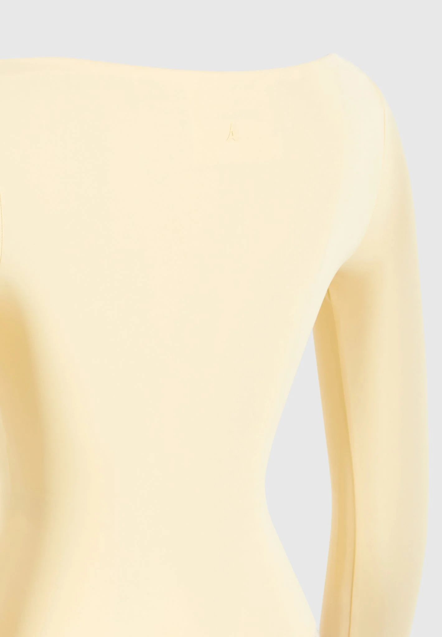 Eva - Boat Neck Bodysuit - Pale Yellow - Image 6