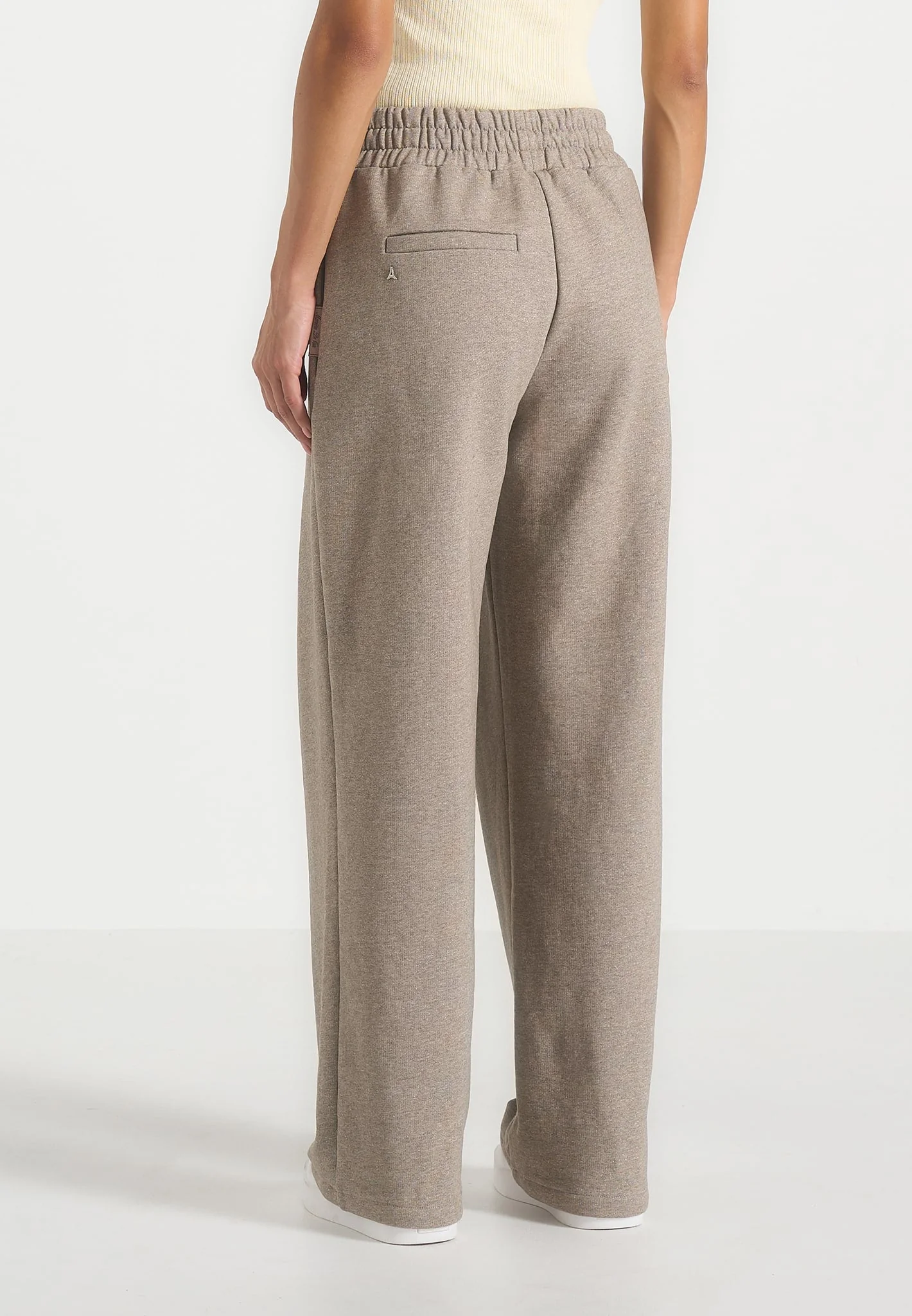 Fanny - Straight Leg Box Pleat Joggers - Taupe - Image 4
