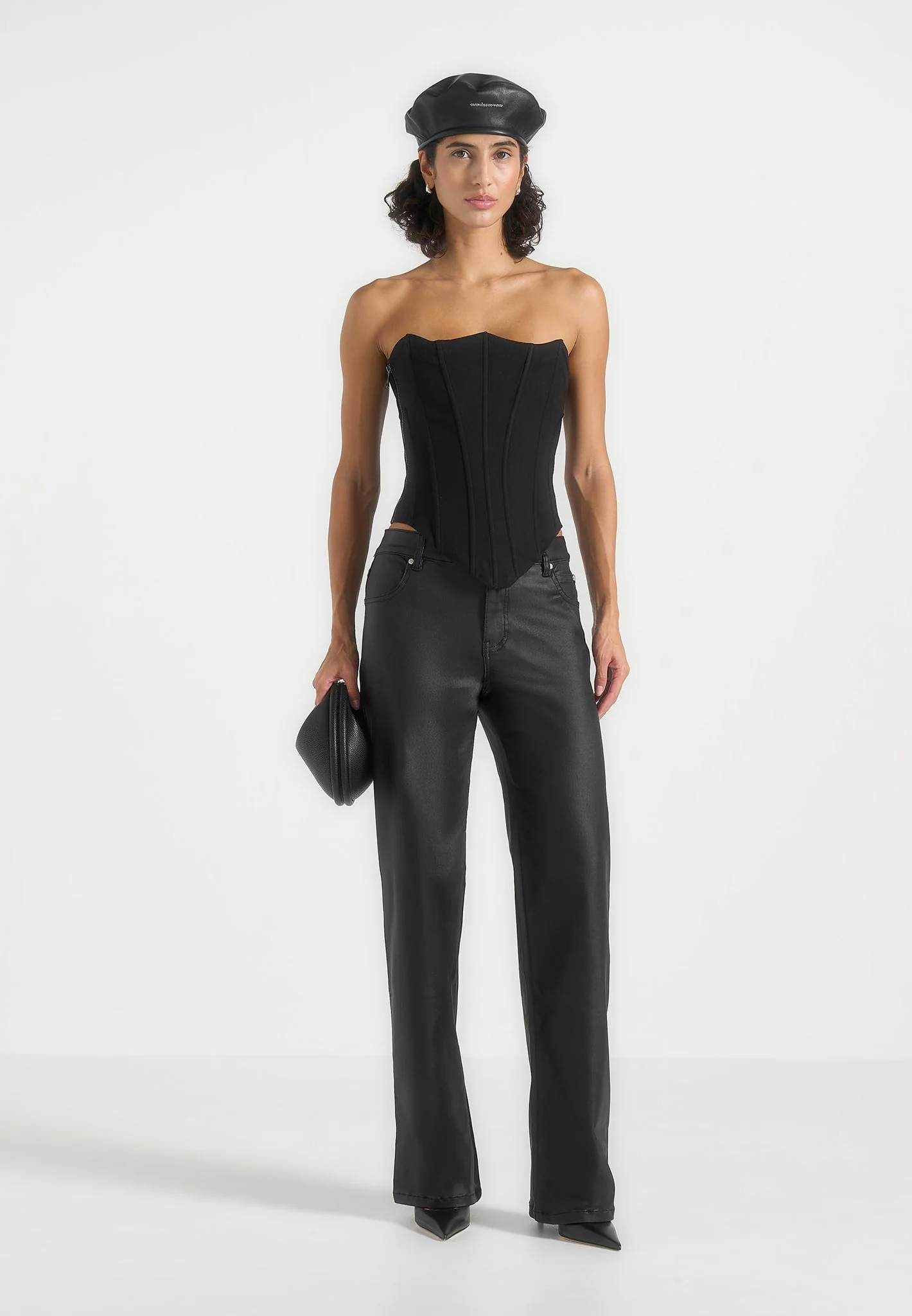 Florence - Wax Effect Jeans - Black - Image 2