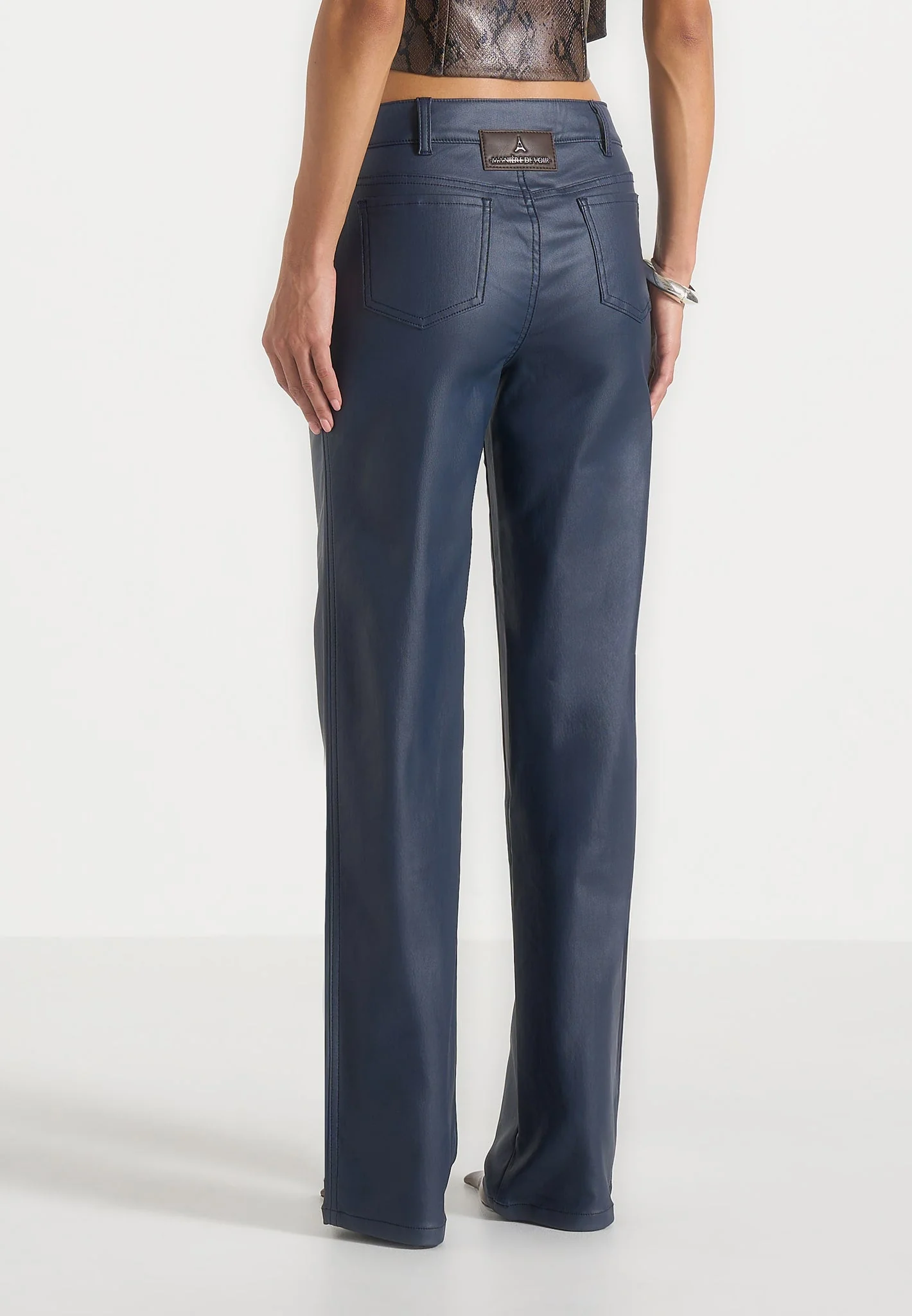 Florence - Wax Effect Jeans - Indigo - Image 4