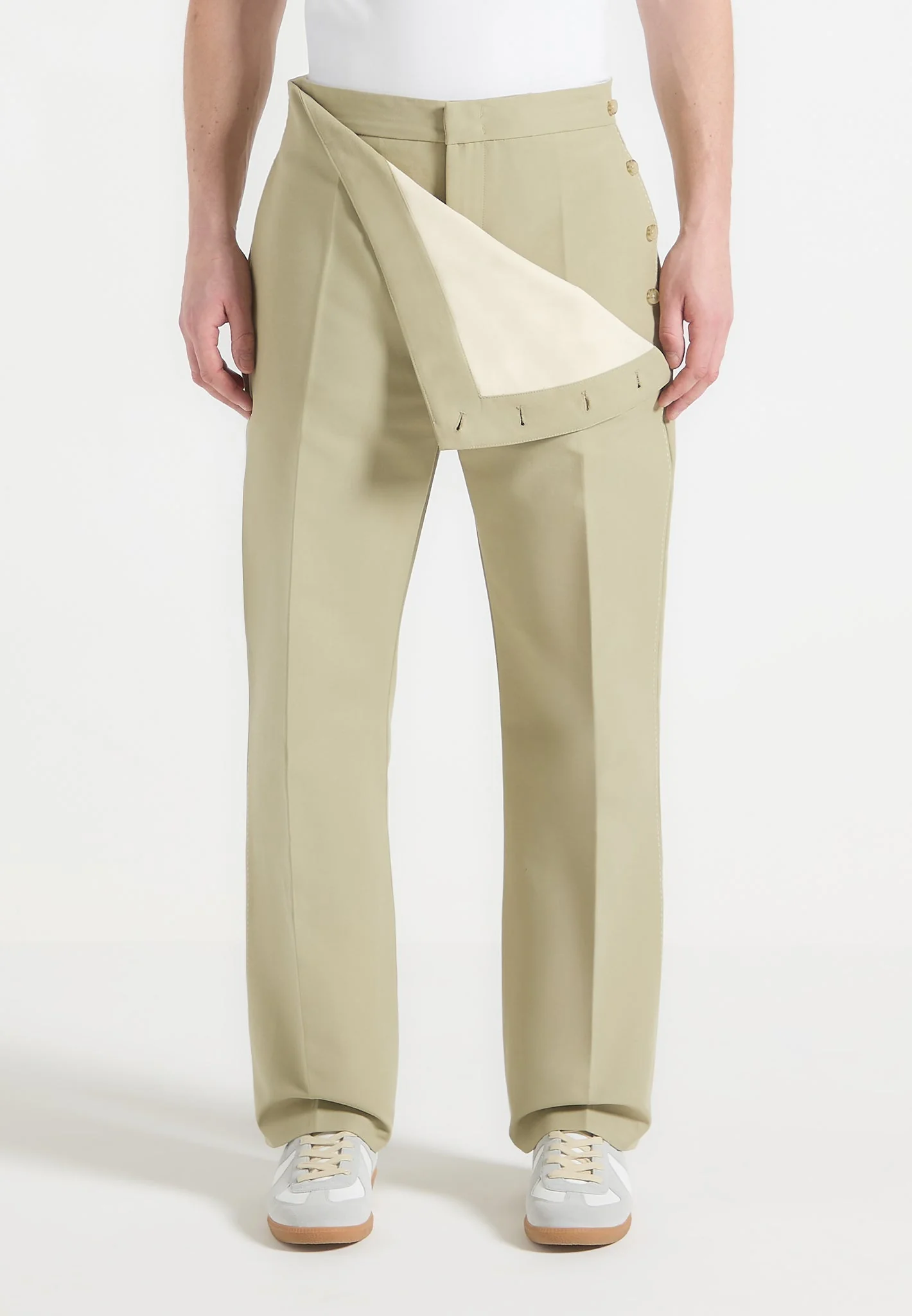 Henri - Foldover Trousers - Sage - Image 4