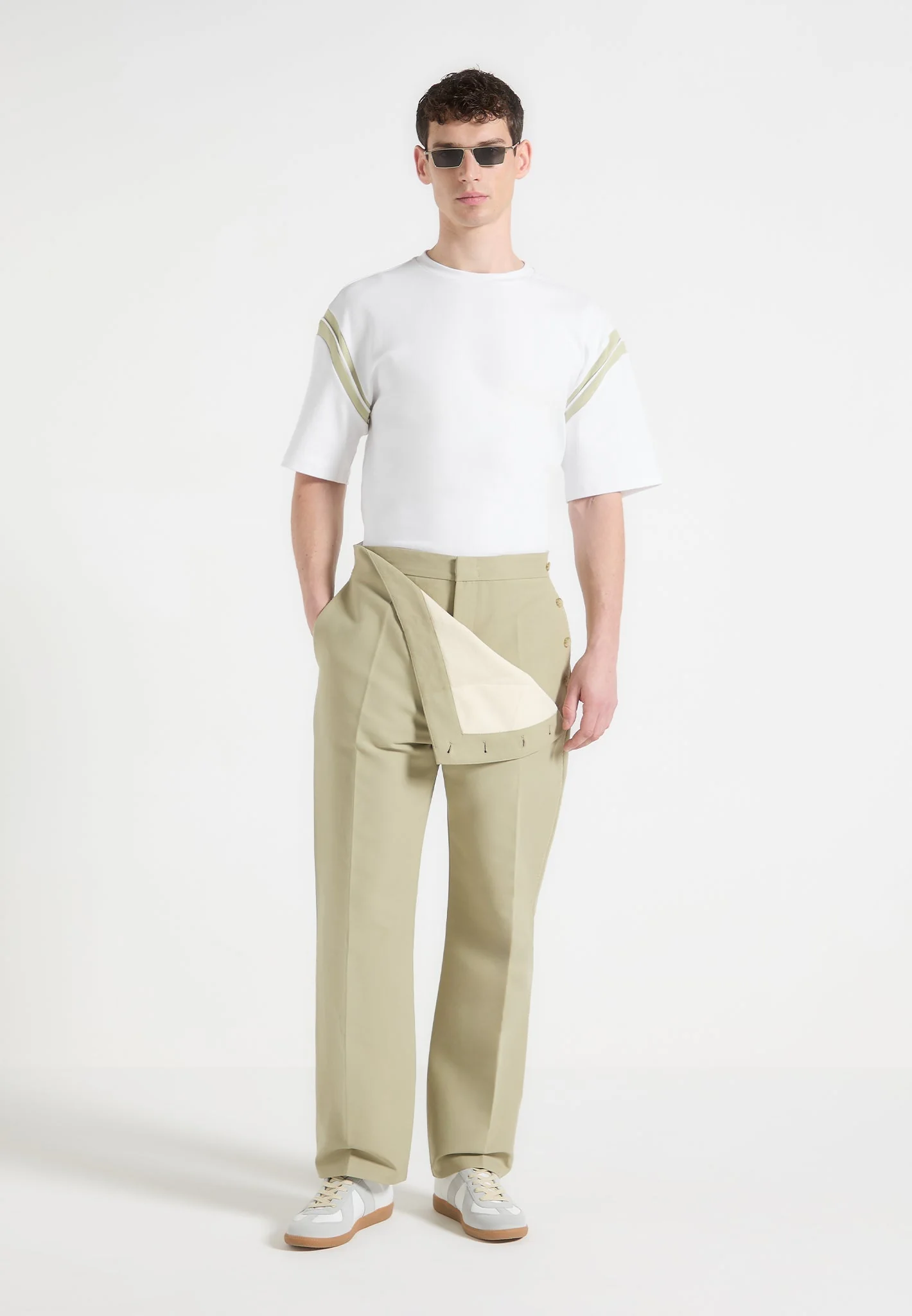 Henri - Foldover Trousers - Sage - Image 5